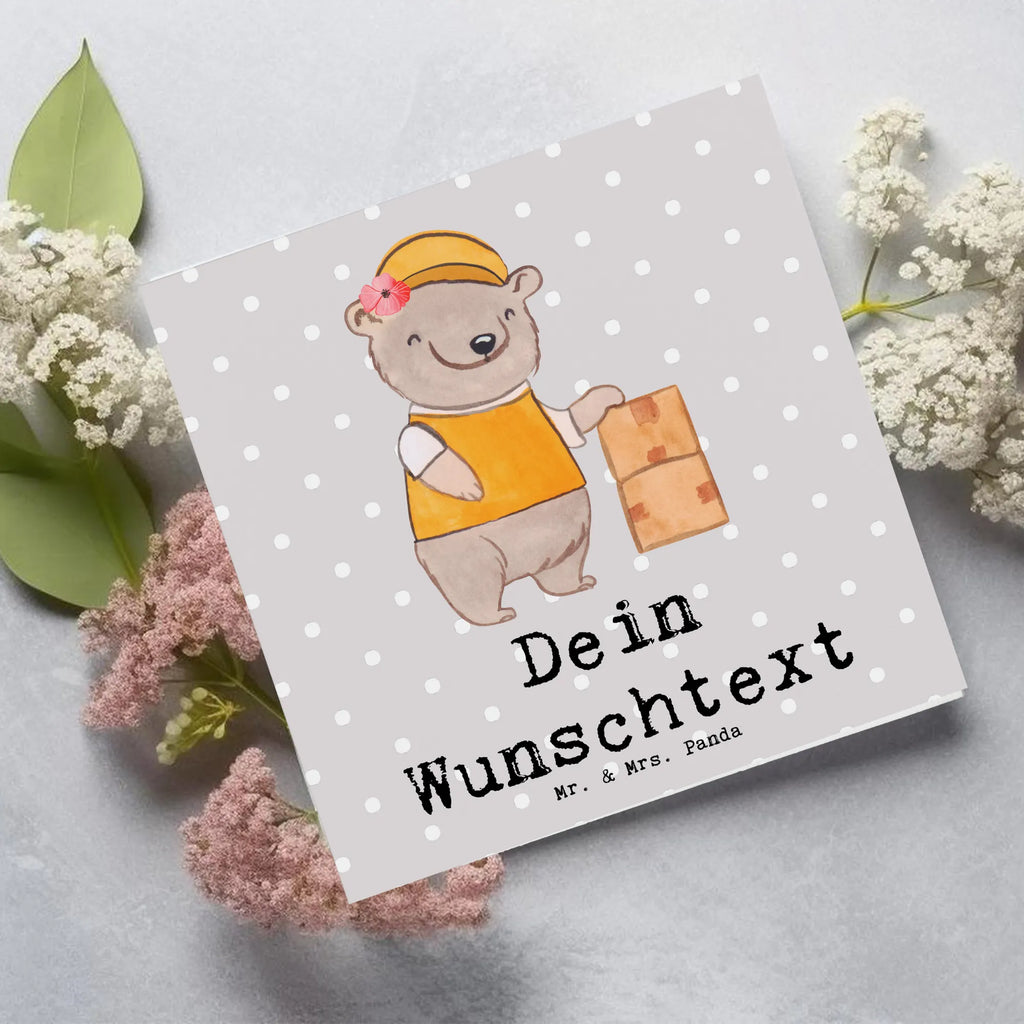 Personalized Deluxe Card Parcel deliverer Heart Grußkarte selber drucken, Personalisierte Hochzeitskarte, Grußkarte als Geldgeschenk, Grußkarte mit Namen, Grußkarten personalisiert, Personalisierte Geburtstagskarte, Personalisierte Grußkarte, Personalisierte Glückwunschkarte, Personalisiertere Klappkarte, Personalisierte Karte, Grußkarte selbst gestalten, Personalisierte Einladungskarte, Grußkarte mit persönlichen Nachrichten, Beruf, Ausbildung, Jubiläum, Abschied, Rente, Kollege, Kollegin, Geschenk, Schenken, Arbeitskollege, Mitarbeiter, Firma, Danke, Dankeschön, Zustellservice Pakete, Paketbotin, Paketzustellerin