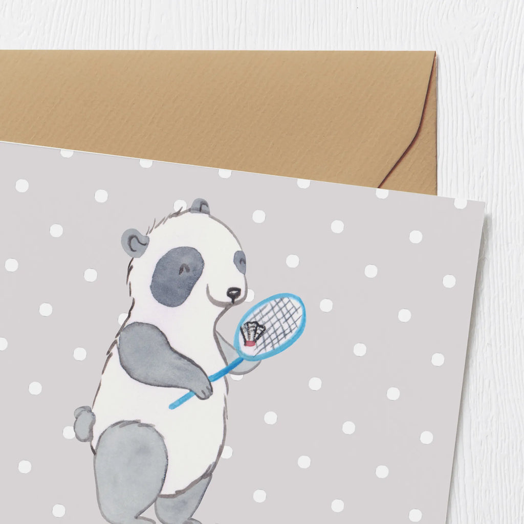 Personalized Deluxe Card panda badminton Grußkarte mit Namen, Personalisierte Grußkarte, Grußkarten personalisiert, Grußkarte als Geldgeschenk, Grußkarte mit persönlichen Nachrichten, Personalisierte Einladungskarte, Personalisierte Geburtstagskarte, Personalisierte Hochzeitskarte, Grußkarte selbst gestalten, Personalisiertere Klappkarte, Personalisierte Glückwunschkarte, Personalisierte Karte, Grußkarte selber drucken, Geschenk, Sport, Sportart, Hobby, Schenken, Danke, Dankeschön, Auszeichnung, Gewinn, Sportler, Badminton, Badminton spielen