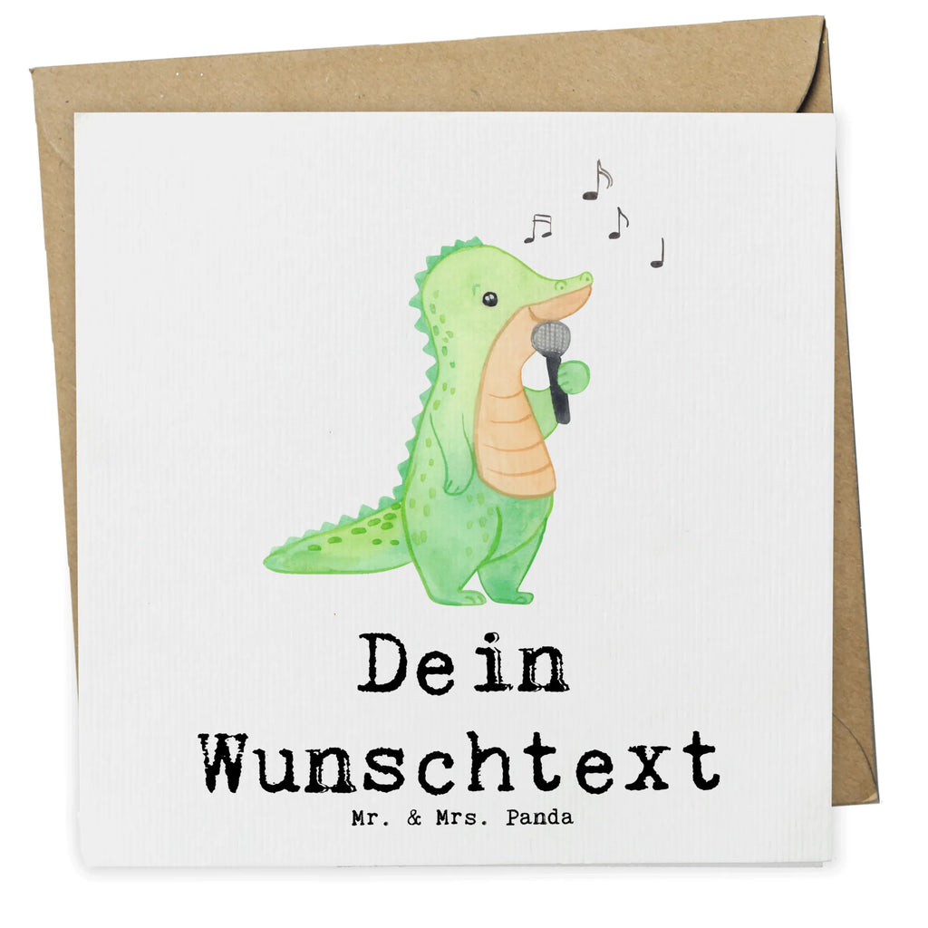 Personalized Deluxe Card crocodile To sing Grußkarte als Geldgeschenk, Grußkarte mit Namen, Grußkarte selbst gestalten, Personalisierte Geburtstagskarte, Personalisiertere Klappkarte, Personalisierte Einladungskarte, Grußkarten personalisiert, Personalisierte Karte, Personalisierte Glückwunschkarte, Grußkarte mit persönlichen Nachrichten, Grußkarte selber drucken, Personalisierte Grußkarte, Personalisierte Hochzeitskarte, Geschenk, Sport, Sportart, Hobby, Schenken, Danke, Dankeschön, Auszeichnung, Gewinn, Sportler, Gesang, Live Auftritt, Hobbysänger, Singen, Band