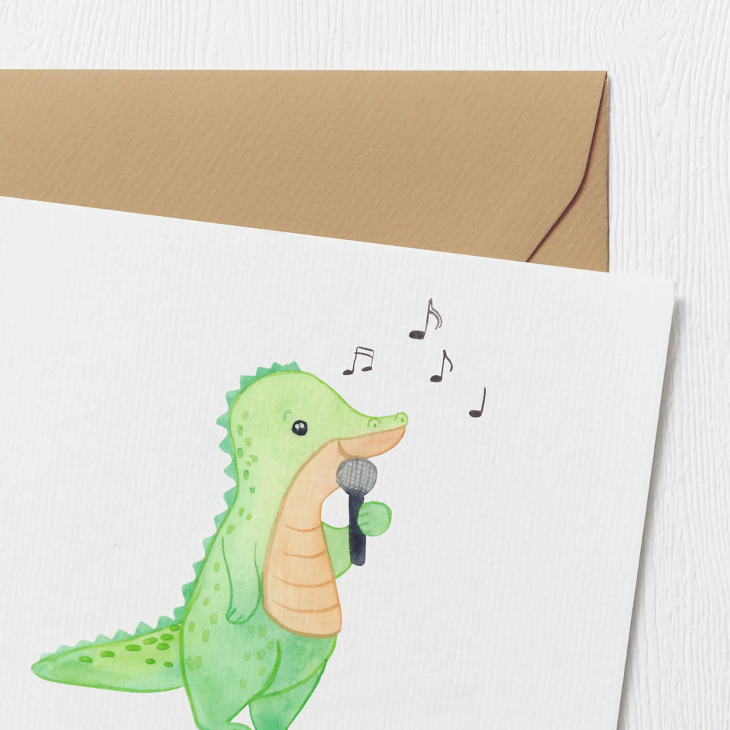 Personalized Deluxe Card crocodile To sing Grußkarte als Geldgeschenk, Grußkarte mit Namen, Grußkarte selbst gestalten, Personalisierte Geburtstagskarte, Personalisiertere Klappkarte, Personalisierte Einladungskarte, Grußkarten personalisiert, Personalisierte Karte, Personalisierte Glückwunschkarte, Grußkarte mit persönlichen Nachrichten, Grußkarte selber drucken, Personalisierte Grußkarte, Personalisierte Hochzeitskarte, Geschenk, Sport, Sportart, Hobby, Schenken, Danke, Dankeschön, Auszeichnung, Gewinn, Sportler, Gesang, Live Auftritt, Hobbysänger, Singen, Band