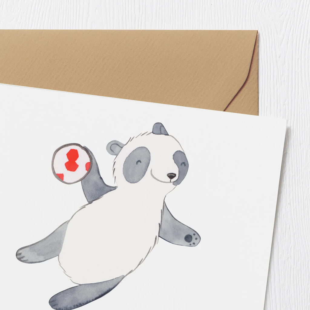 Personalized Deluxe Card panda playing handball Grußkarte als Geldgeschenk, Grußkarten personalisiert, Grußkarte mit Namen, Personalisiertere Klappkarte, Personalisierte Grußkarte, Grußkarte selber drucken, Personalisierte Einladungskarte, Personalisierte Glückwunschkarte, Personalisierte Geburtstagskarte, Personalisierte Hochzeitskarte, Grußkarte mit persönlichen Nachrichten, Personalisierte Karte, Grußkarte selbst gestalten, Geschenk, Sport, Sportart, Hobby, Schenken, Danke, Dankeschön, Auszeichnung, Gewinn, Sportler, Handball spielen, Handball Turnier, Handball Verein, Handball Club