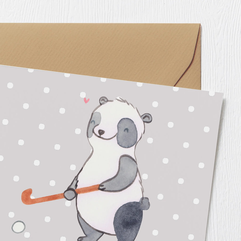 Personalized Deluxe Card panda play hockey Grußkarte mit Namen, Personalisierte Karte, Personalisierte Geburtstagskarte, Personalisierte Grußkarte, Grußkarte als Geldgeschenk, Grußkarten personalisiert, Grußkarte selber drucken, Personalisiertere Klappkarte, Personalisierte Hochzeitskarte, Grußkarte selbst gestalten, Personalisierte Einladungskarte, Personalisierte Glückwunschkarte, Grußkarte mit persönlichen Nachrichten, Geschenk, Sport, Sportart, Hobby, Schenken, Danke, Dankeschön, Auszeichnung, Gewinn, Sportler, Feldhockey, Hockey Verein, Hockey spielen, Hockeyschläger