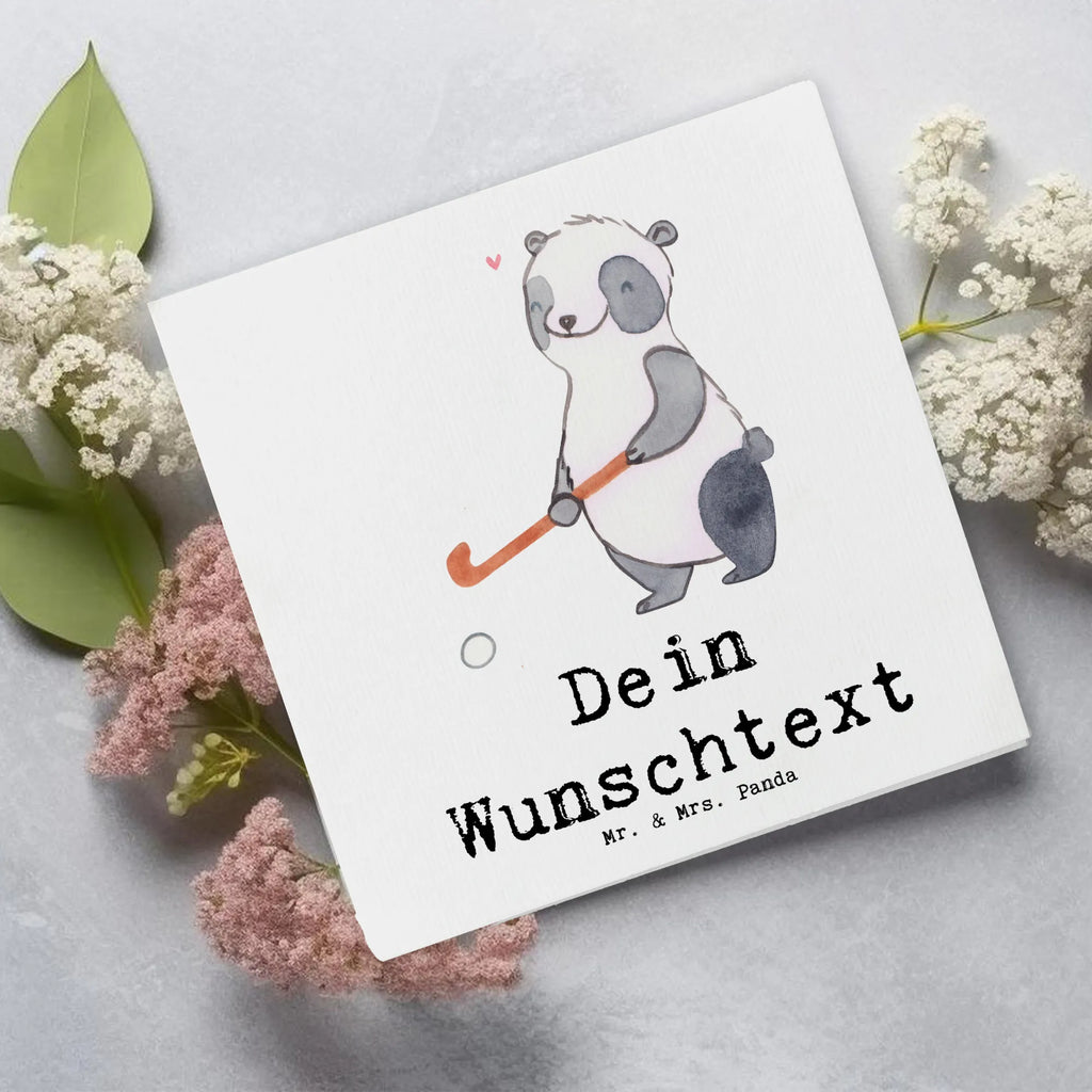 Personalized Deluxe Card panda play hockey Grußkarte mit Namen, Personalisierte Karte, Personalisierte Geburtstagskarte, Personalisierte Grußkarte, Grußkarte als Geldgeschenk, Grußkarten personalisiert, Grußkarte selber drucken, Personalisiertere Klappkarte, Personalisierte Hochzeitskarte, Grußkarte selbst gestalten, Personalisierte Einladungskarte, Personalisierte Glückwunschkarte, Grußkarte mit persönlichen Nachrichten, Geschenk, Sport, Sportart, Hobby, Schenken, Danke, Dankeschön, Auszeichnung, Gewinn, Sportler, Feldhockey, Hockey Verein, Hockey spielen, Hockeyschläger