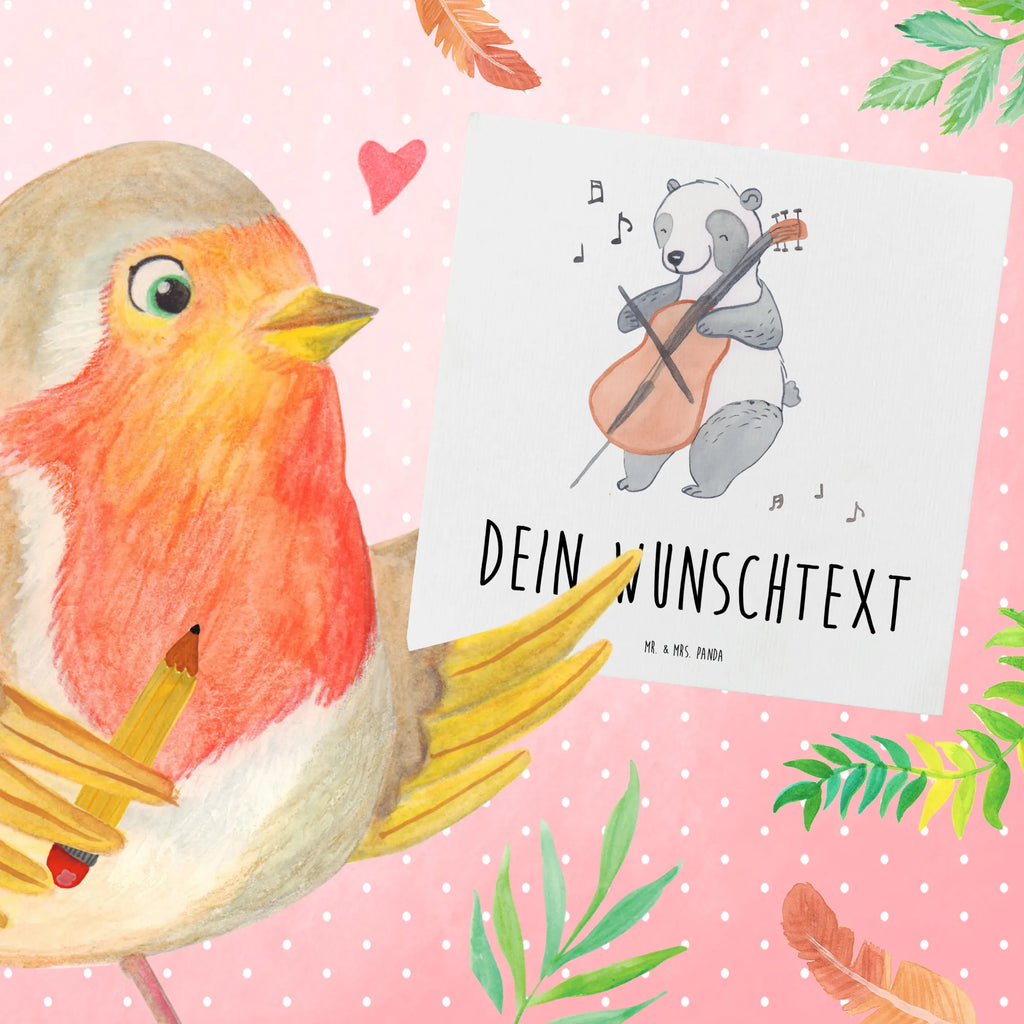 Personalized Deluxe Card Panda Cello Grußkarten personalisiert, Grußkarte selbst gestalten, Personalisiertere Klappkarte, Personalisierte Karte, Personalisierte Geburtstagskarte, Personalisierte Grußkarte, Personalisierte Einladungskarte, Grußkarte mit persönlichen Nachrichten, Grußkarte als Geldgeschenk, Personalisierte Hochzeitskarte, Grußkarte selber drucken, Grußkarte mit Namen, Personalisierte Glückwunschkarte, Instrumente, Geschenke Musiker, Musikliebhaber, Klassik, Panda, Cello, Barock, Orchester, Saiteninstrument, Bogen, Kammermusik, Streicher