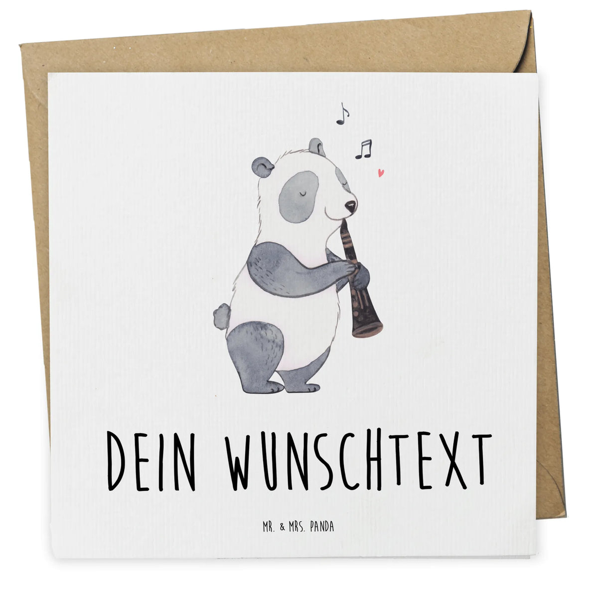 Personalized Deluxe Card Panda clarinet Personalisierte Grußkarten, Grußkarten Personalisiert, karte personalisiert, Personalisierte Grußkarte, individuelle grußkarte, Personalisierte Postkarte, Personalisierte Karten, grußkarte personalisiert, Postkarte personalisiert, Grußkarte personalisierbar, Personalisierte Karte, Instrumente, Geschenke Musiker, Musikliebhaber, Orchester, Panda, Klassik, Ensemble, Holzblasinstrument, Klarinette