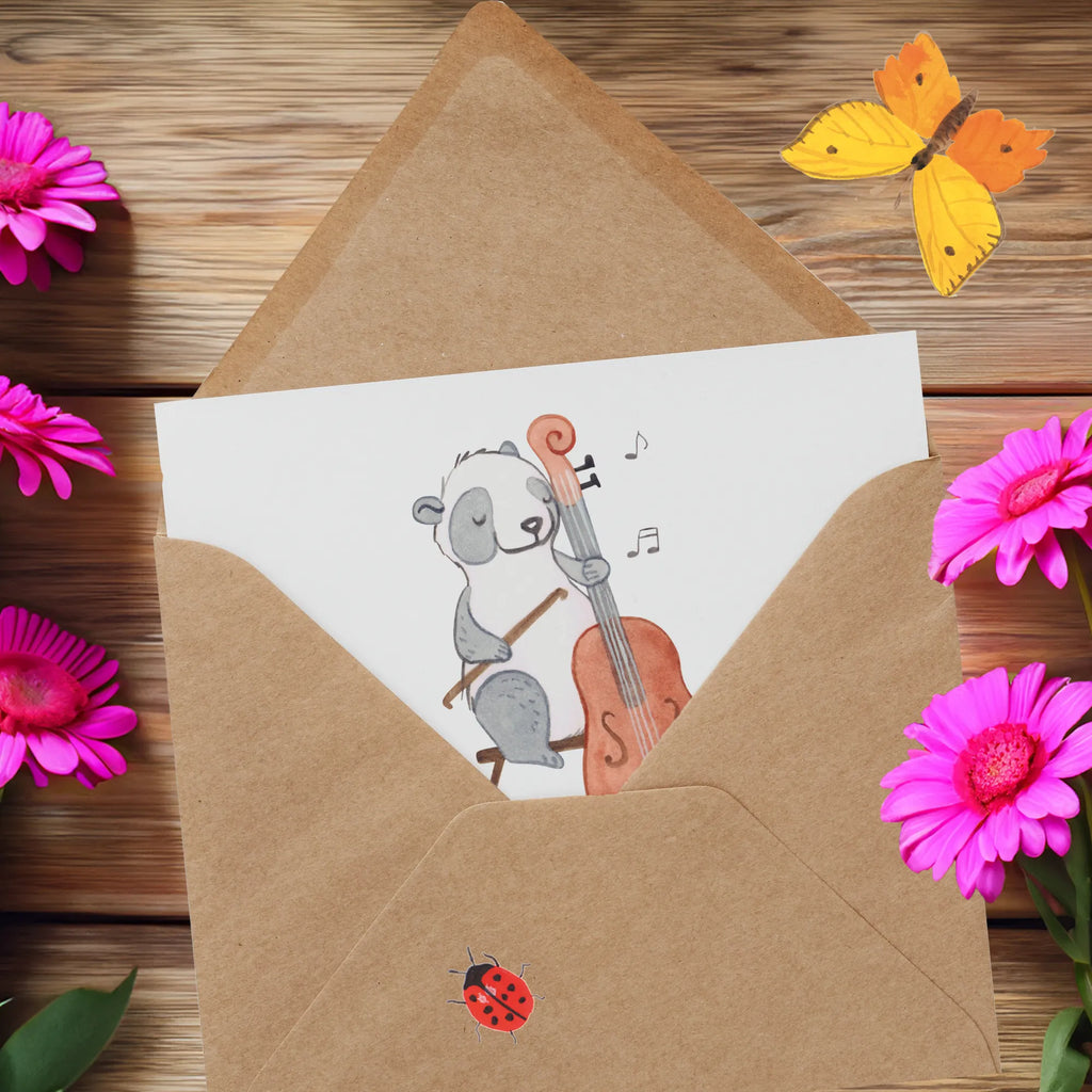 Personalized Deluxe Card Panda Double bass Personalisiertere Klappkarte, Grußkarte mit Namen, Grußkarte selbst gestalten, Grußkarte als Geldgeschenk, Grußkarte mit persönlichen Nachrichten, Personalisierte Glückwunschkarte, Personalisierte Hochzeitskarte, Grußkarte selber drucken, Personalisierte Grußkarte, Personalisierte Geburtstagskarte, Personalisierte Einladungskarte, Personalisierte Karte, Grußkarten personalisiert, Instrumente, Geschenke Musiker, Musikliebhaber, Orchester, Kontrabass, Bassinstrument, Streicher, Panda, Ensemble, Klassik