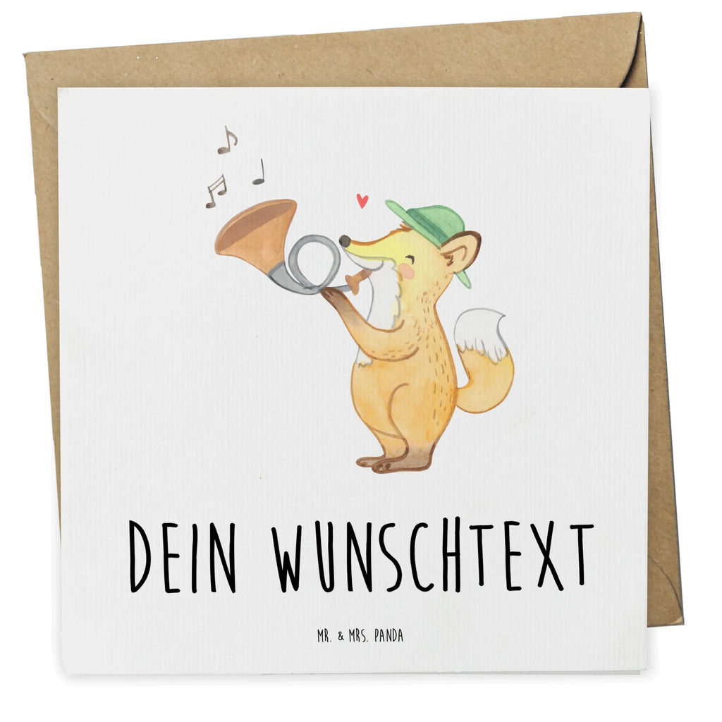 Personalisierte Deluxe Karte Fuchs Jagdhorn Personalisierte Einladungskarte, Personalisierte Grußkarte, Grußkarte als Geldgeschenk, Personalisierte Geburtstagskarte, Grußkarten personalisiert, Personalisierte Glückwunschkarte, Grußkarte mit persönlichen Nachrichten, Personalisiertere Klappkarte, Grußkarte mit Namen, Grußkarte selber drucken, Personalisierte Hochzeitskarte, Grußkarte selbst gestalten, Personalisierte Karte, Instrumente, Geschenke Musiker, Musikliebhaber, Fuchs, Blasinstrument, Horn, Jagdhorn, Jagd, Blechblasinstrument