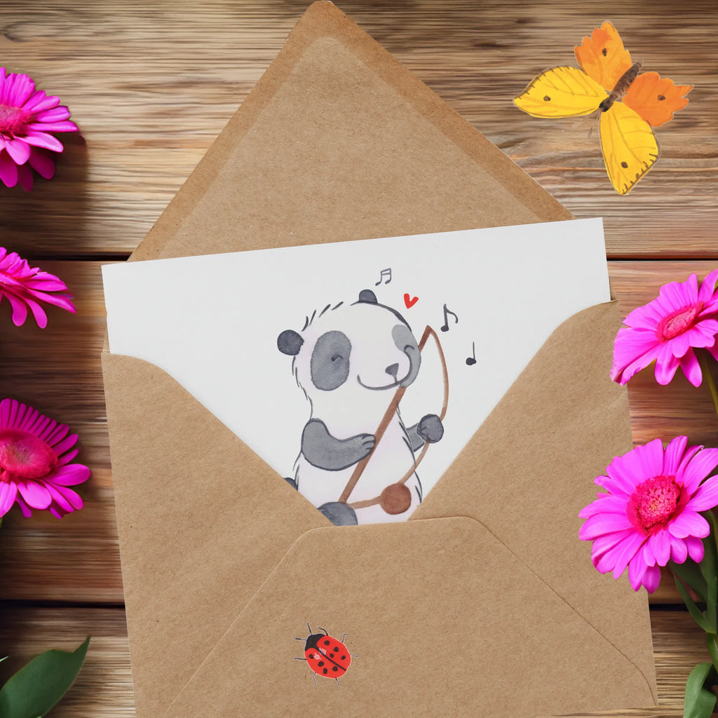 Personalized Deluxe Card Panda Berimbau Personalisierte Karte, Grußkarte mit Namen, Personalisierte Hochzeitskarte, Grußkarte mit persönlichen Nachrichten, Grußkarte als Geldgeschenk, Grußkarten personalisiert, Personalisiertere Klappkarte, Grußkarte selber drucken, Personalisierte Geburtstagskarte, Personalisierte Einladungskarte, Grußkarte selbst gestalten, Personalisierte Glückwunschkarte, Personalisierte Grußkarte, Instrumente, Geschenke Musiker, Musikliebhaber, Maultrommel, Capoeira, Traditionsmusik, Brasilien, Berimbau, Panda