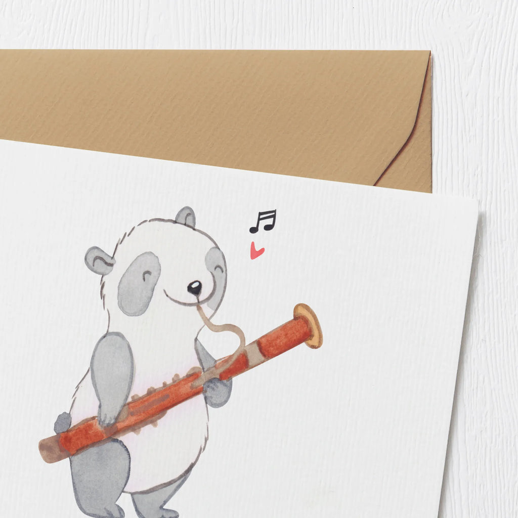 Personalized Deluxe Card Panda bassoon Personalisierte Geburtstagskarte, Personalisierte Karte, Personalisierte Einladungskarte, Grußkarte selbst gestalten, Grußkarte mit persönlichen Nachrichten, Grußkarte selber drucken, Grußkarte als Geldgeschenk, Personalisierte Glückwunschkarte, Personalisierte Hochzeitskarte, Personalisierte Grußkarte, Grußkarten personalisiert, Grußkarte mit Namen, Personalisiertere Klappkarte, Instrumente, Geschenke Musiker, Musikliebhaber, Fagott, Orchester, Kammermusik, Klassik, Holzblasinstrument, Panda