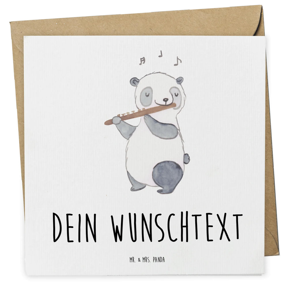 Personalized Deluxe Card Panda flute Personalisierte Geburtstagskarte, Grußkarte mit Namen, Grußkarte als Geldgeschenk, Personalisierte Hochzeitskarte, Personalisiertere Klappkarte, Personalisierte Grußkarte, Grußkarte selber drucken, Grußkarten personalisiert, Personalisierte Karte, Personalisierte Einladungskarte, Personalisierte Glückwunschkarte, Grußkarte mit persönlichen Nachrichten, Grußkarte selbst gestalten, Instrumente, Geschenke Musiker, Musikliebhaber, Flöte, Panda, Holzblasinstrument, Kammermusik, Querflöte, Ensemble, Orchester
