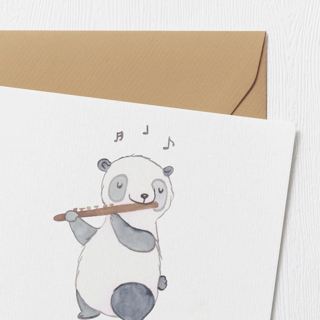 Personalized Deluxe Card Panda flute Personalisierte Geburtstagskarte, Grußkarte mit Namen, Grußkarte als Geldgeschenk, Personalisierte Hochzeitskarte, Personalisiertere Klappkarte, Personalisierte Grußkarte, Grußkarte selber drucken, Grußkarten personalisiert, Personalisierte Karte, Personalisierte Einladungskarte, Personalisierte Glückwunschkarte, Grußkarte mit persönlichen Nachrichten, Grußkarte selbst gestalten, Instrumente, Geschenke Musiker, Musikliebhaber, Flöte, Panda, Holzblasinstrument, Kammermusik, Querflöte, Ensemble, Orchester