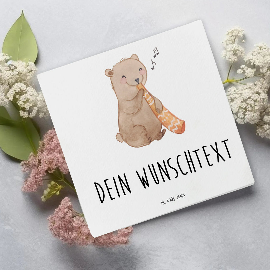 Personalized Deluxe Card Bear Didgeridoo Grußkarte selber drucken, Personalisierte Einladungskarte, Personalisierte Grußkarte, Grußkarte als Geldgeschenk, Grußkarte mit Namen, Grußkarte mit persönlichen Nachrichten, Personalisierte Hochzeitskarte, Personalisierte Geburtstagskarte, Personalisiertere Klappkarte, Grußkarten personalisiert, Grußkarte selbst gestalten, Personalisierte Karte, Personalisierte Glückwunschkarte, Instrumente, Geschenke Musiker, Musikliebhaber, Aborigines, Bär, Pfeife, Australien, Blasinstrument