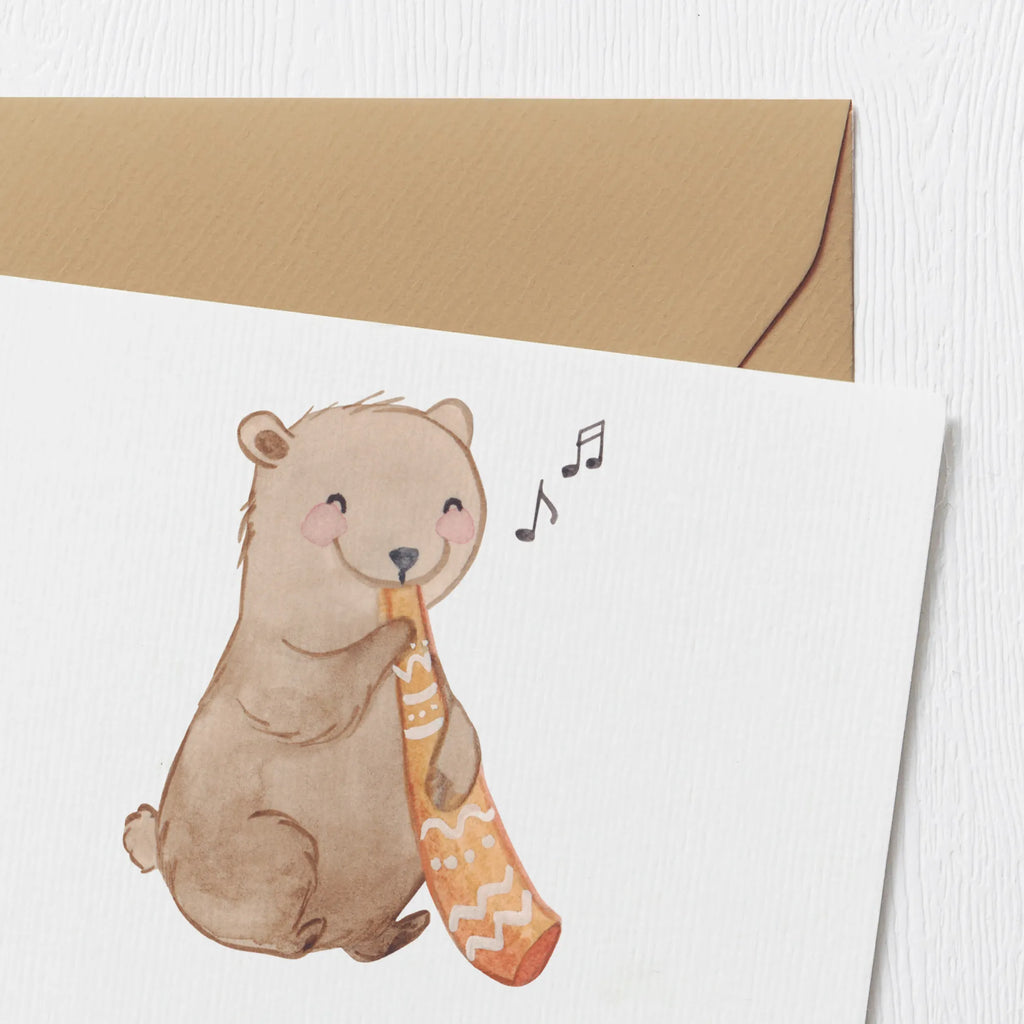 Personalized Deluxe Card Bear Didgeridoo Grußkarte selber drucken, Personalisierte Einladungskarte, Personalisierte Grußkarte, Grußkarte als Geldgeschenk, Grußkarte mit Namen, Grußkarte mit persönlichen Nachrichten, Personalisierte Hochzeitskarte, Personalisierte Geburtstagskarte, Personalisiertere Klappkarte, Grußkarten personalisiert, Grußkarte selbst gestalten, Personalisierte Karte, Personalisierte Glückwunschkarte, Instrumente, Geschenke Musiker, Musikliebhaber, Aborigines, Bär, Pfeife, Australien, Blasinstrument