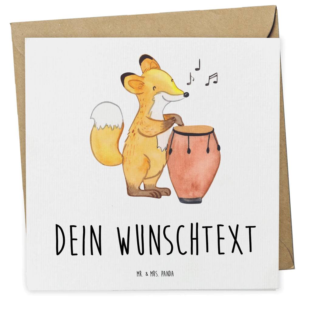 Personalized Deluxe Card Fox Congas Personalisiertere Klappkarte, Personalisierte Glückwunschkarte, Grußkarte selbst gestalten, Personalisierte Einladungskarte, Grußkarte selber drucken, Grußkarten personalisiert, Personalisierte Grußkarte, Personalisierte Hochzeitskarte, Grußkarte mit persönlichen Nachrichten, Personalisierte Karte, Personalisierte Geburtstagskarte, Grußkarte mit Namen, Grußkarte als Geldgeschenk, Instrumente, Geschenke Musiker, Musikliebhaber, Fuchs, Tanzmusik, Congas, Rhythmus, Trommel