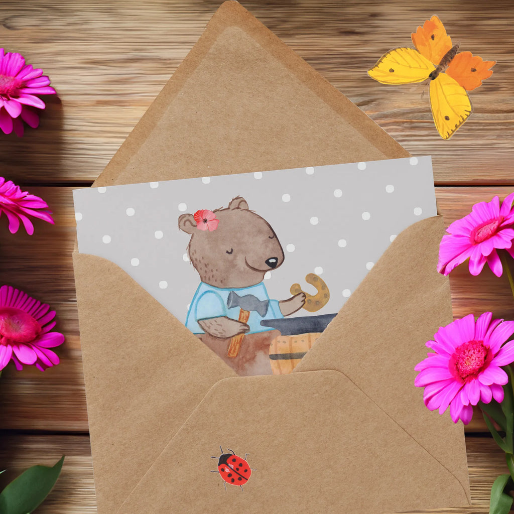 Personalisierte Deluxe Karte Schmiedin Herz Grußkarten personalisiert, Grußkarte selber drucken, Grußkarte mit Namen, Personalisierte Glückwunschkarte, Grußkarte selbst gestalten, Personalisiertere Klappkarte, Personalisierte Hochzeitskarte, Grußkarte als Geldgeschenk, Personalisierte Einladungskarte, Personalisierte Karte, Personalisierte Grußkarte, Grußkarte mit persönlichen Nachrichten, Personalisierte Geburtstagskarte, Beruf, Ausbildung, Jubiläum, Abschied, Rente, Kollege, Kollegin, Geschenk, Schenken, Arbeitskollege, Mitarbeiter, Firma, Danke, Dankeschön