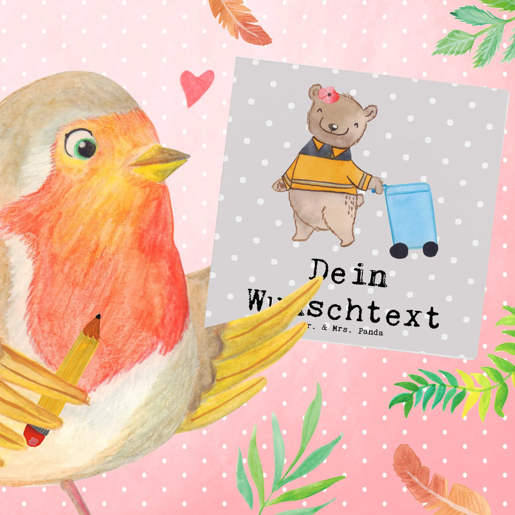 Personalized Deluxe Card female garbage collector Heart Personalisierte Grußkarte, Grußkarte selber drucken, Personalisiertere Klappkarte, Personalisierte Glückwunschkarte, Personalisierte Geburtstagskarte, Grußkarten personalisiert, Grußkarte mit Namen, Personalisierte Karte, Grußkarte selbst gestalten, Personalisierte Einladungskarte, Grußkarte mit persönlichen Nachrichten, Grußkarte als Geldgeschenk, Personalisierte Hochzeitskarte, Beruf, Ausbildung, Jubiläum, Abschied, Rente, Kollege, Kollegin, Geschenk, Schenken, Arbeitskollege, Mitarbeiter, Firma, Danke, Dankeschön, Müllentsorgerin, Müllfahreriin, Müllwerkerin, Kehrichtfrau, Müllfrau, Fachkraft Kreislauf- und Abfallwirtschaft