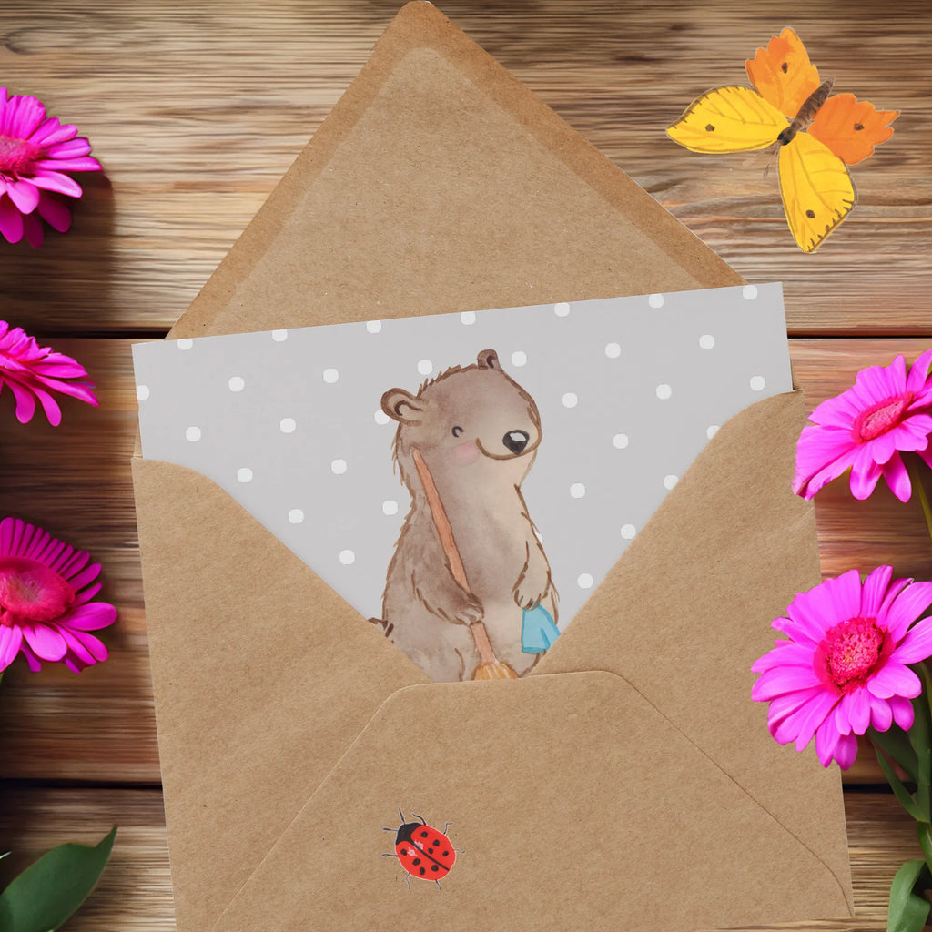 Personalized Deluxe Card cleaning lady heart Grußkarte selbst gestalten, Personalisierte Karte, Personalisierte Hochzeitskarte, Grußkarte als Geldgeschenk, Personalisierte Glückwunschkarte, Grußkarte selber drucken, Grußkarte mit Namen, Grußkarten personalisiert, Personalisierte Grußkarte, Personalisiertere Klappkarte, Personalisierte Geburtstagskarte, Personalisierte Einladungskarte, Grußkarte mit persönlichen Nachrichten, Beruf, Ausbildung, Jubiläum, Abschied, Rente, Kollege, Kollegin, Geschenk, Schenken, Arbeitskollege, Mitarbeiter, Firma, Danke, Dankeschön