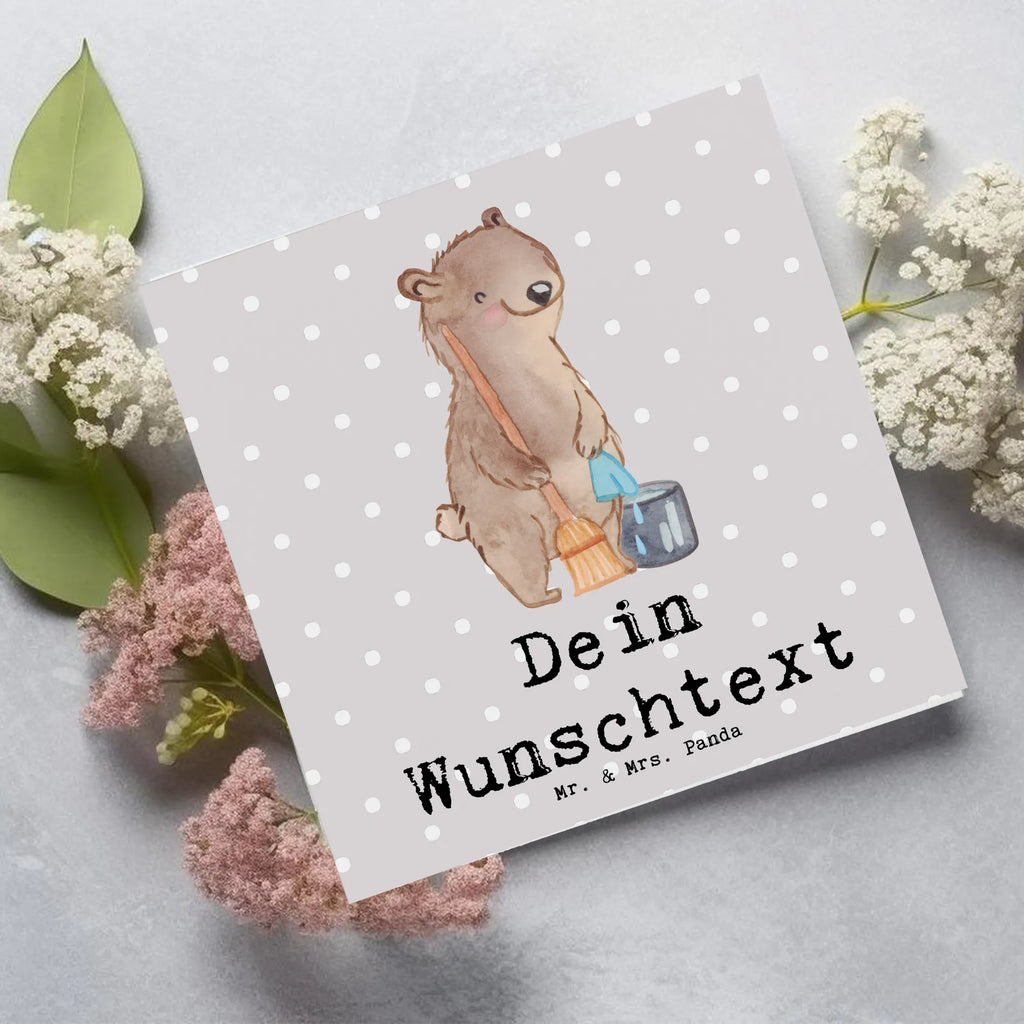 Personalized Deluxe Card cleaning lady heart Grußkarte selbst gestalten, Personalisierte Karte, Personalisierte Hochzeitskarte, Grußkarte als Geldgeschenk, Personalisierte Glückwunschkarte, Grußkarte selber drucken, Grußkarte mit Namen, Grußkarten personalisiert, Personalisierte Grußkarte, Personalisiertere Klappkarte, Personalisierte Geburtstagskarte, Personalisierte Einladungskarte, Grußkarte mit persönlichen Nachrichten, Beruf, Ausbildung, Jubiläum, Abschied, Rente, Kollege, Kollegin, Geschenk, Schenken, Arbeitskollege, Mitarbeiter, Firma, Danke, Dankeschön