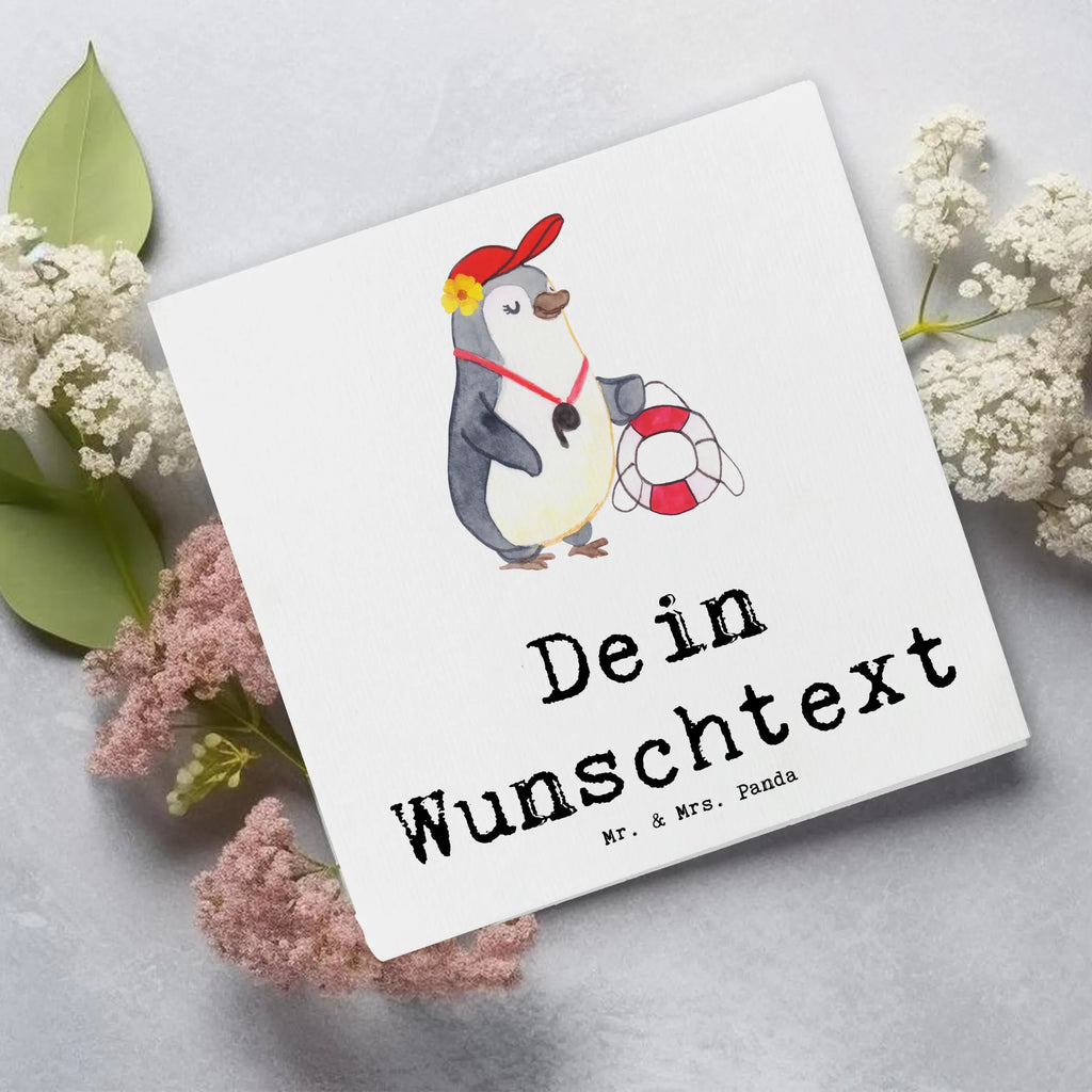 Personalized Deluxe Card Lifeguard heart Grußkarte selbst gestalten, Grußkarten personalisiert, Personalisiertere Klappkarte, Personalisierte Grußkarte, Grußkarte als Geldgeschenk, Personalisierte Hochzeitskarte, Personalisierte Karte, Grußkarte mit Namen, Grußkarte mit persönlichen Nachrichten, Personalisierte Einladungskarte, Grußkarte selber drucken, Personalisierte Geburtstagskarte, Personalisierte Glückwunschkarte, Beruf, Ausbildung, Jubiläum, Abschied, Rente, Kollege, Kollegin, Geschenk, Schenken, Arbeitskollege, Mitarbeiter, Firma, Danke, Dankeschön, Bademeisterin, Schwimmverein, Schwimmschule, Badeanstalt, Rettungsschwimmerin, Freibad, Schwimmbad, Schwimmmeisterin