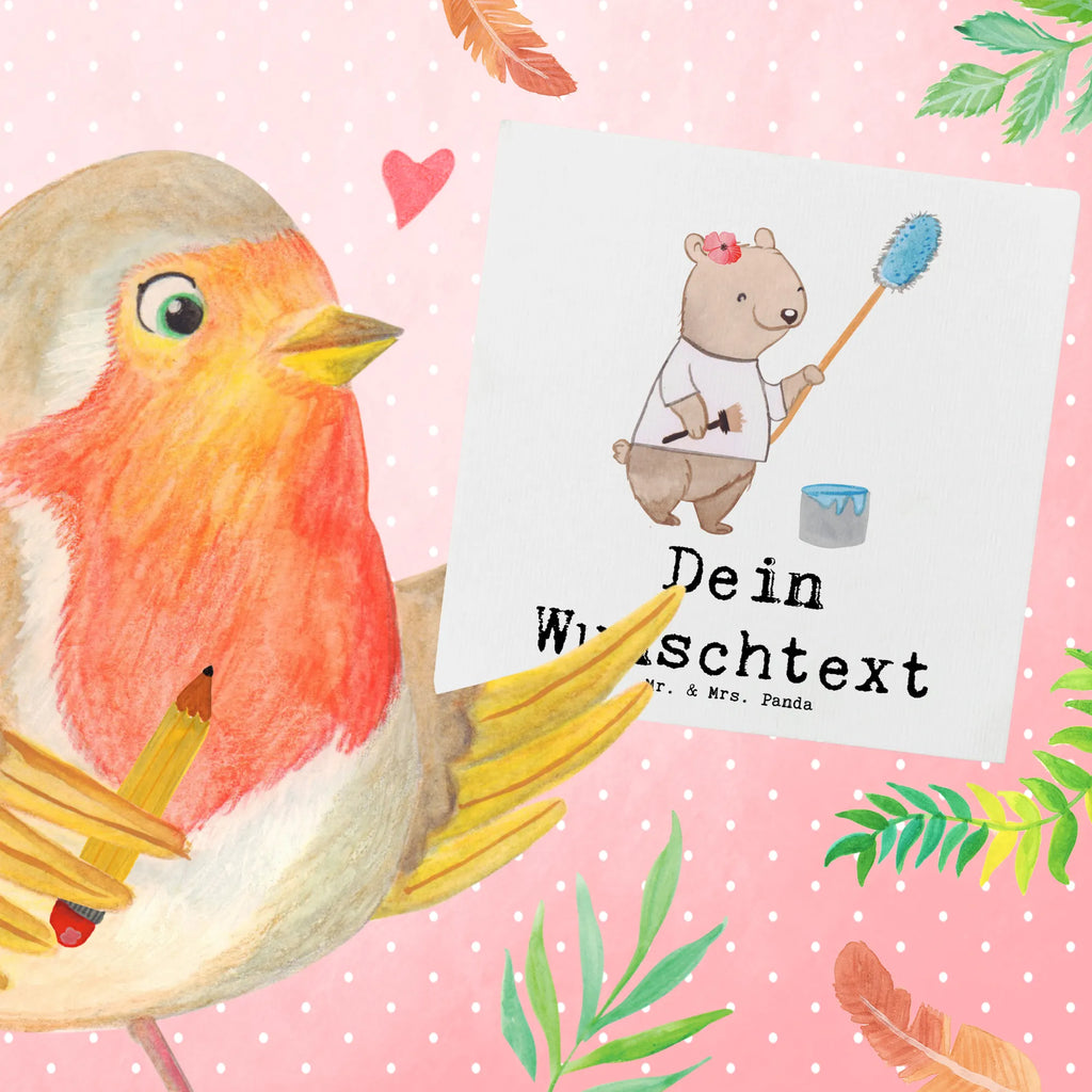 Personalized Deluxe Card female painter heart Grußkarte selber drucken, Personalisierte Hochzeitskarte, Grußkarte mit persönlichen Nachrichten, Personalisierte Geburtstagskarte, Personalisierte Grußkarte, Grußkarten personalisiert, Personalisiertere Klappkarte, Grußkarte selbst gestalten, Personalisierte Karte, Grußkarte mit Namen, Personalisierte Glückwunschkarte, Personalisierte Einladungskarte, Grußkarte als Geldgeschenk, Beruf, Ausbildung, Jubiläum, Abschied, Rente, Kollege, Kollegin, Geschenk, Schenken, Arbeitskollege, Mitarbeiter, Firma, Danke, Dankeschön, Meisterprüfung, Gesellenprüfung, Malermeisterin, Maler, Malerbetrieb