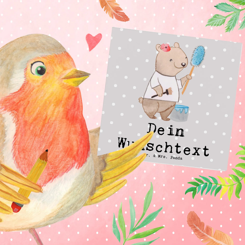 Personalized Deluxe Card female painter heart Grußkarte selber drucken, Personalisierte Hochzeitskarte, Grußkarte mit persönlichen Nachrichten, Personalisierte Geburtstagskarte, Personalisierte Grußkarte, Grußkarten personalisiert, Personalisiertere Klappkarte, Grußkarte selbst gestalten, Personalisierte Karte, Grußkarte mit Namen, Personalisierte Glückwunschkarte, Personalisierte Einladungskarte, Grußkarte als Geldgeschenk, Beruf, Ausbildung, Jubiläum, Abschied, Rente, Kollege, Kollegin, Geschenk, Schenken, Arbeitskollege, Mitarbeiter, Firma, Danke, Dankeschön, Meisterprüfung, Gesellenprüfung, Malermeisterin, Maler, Malerbetrieb