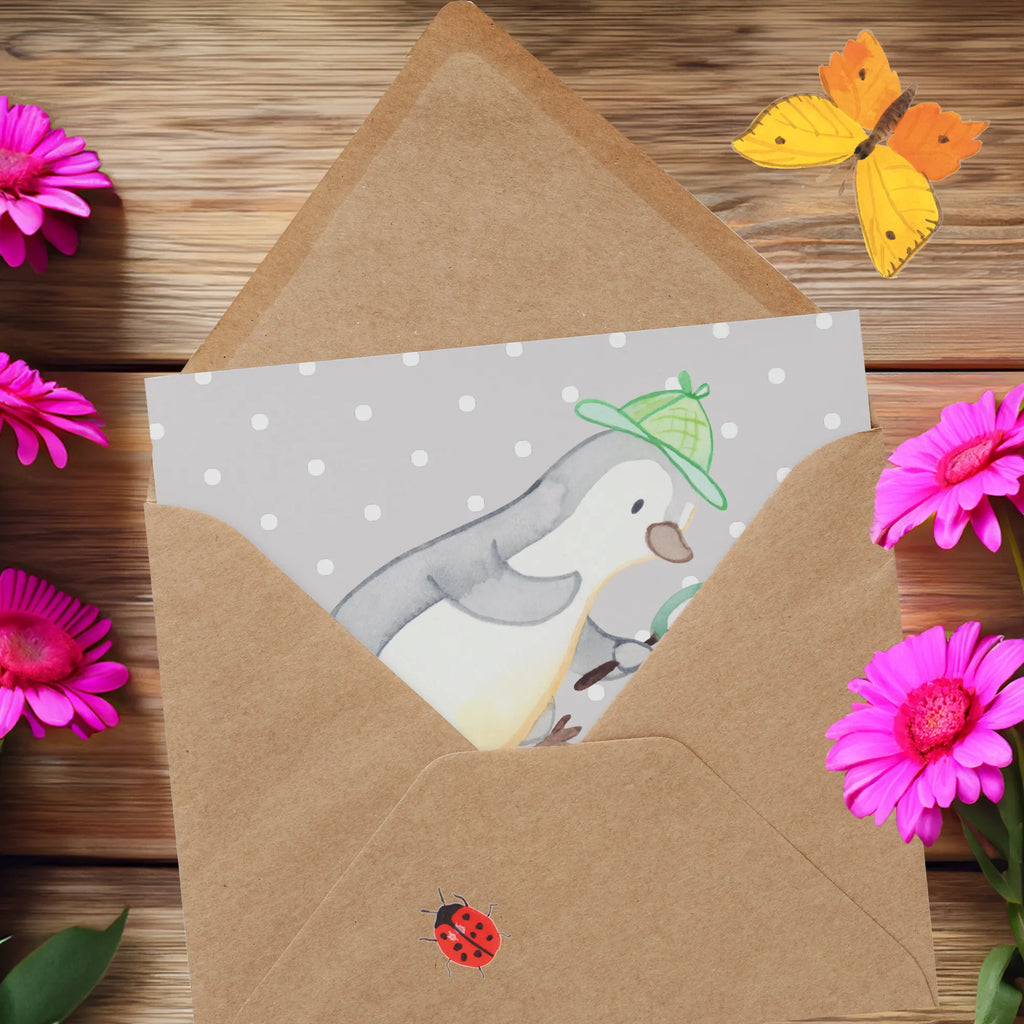 Personalisierte Deluxe Karte Detektiv Herz Grußkarte selber drucken, Grußkarten personalisiert, Personalisierte Einladungskarte, Personalisierte Grußkarte, Personalisierte Geburtstagskarte, Grußkarte selbst gestalten, Grußkarte als Geldgeschenk, Grußkarte mit persönlichen Nachrichten, Personalisierte Glückwunschkarte, Personalisierte Hochzeitskarte, Grußkarte mit Namen, Personalisierte Karte, Personalisiertere Klappkarte, Beruf, Ausbildung, Jubiläum, Abschied, Rente, Kollege, Kollegin, Geschenk, Schenken, Arbeitskollege, Mitarbeiter, Firma, Danke, Dankeschön, Detektivausbildung, Berufsdetektiv, Wirtschaftsdetektei, Ermittler, Agent, Privatdetektei, Spurensuche, Detektiv