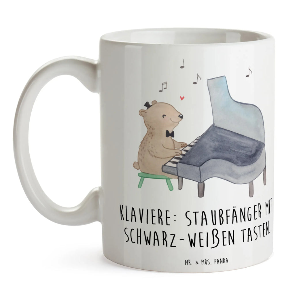 Mug Klaviere: Staubfänger mit schwarz-weißen Tasten. Geschenktasse, Kaffeetasse, Tasse mit Zitaten, Tasse, Keramiktasse, Tasse mit Motiven, Teetasse, Bürotasse, Porzellantasse, Instrumente, Geschenke Musiker, Musikliebhaber