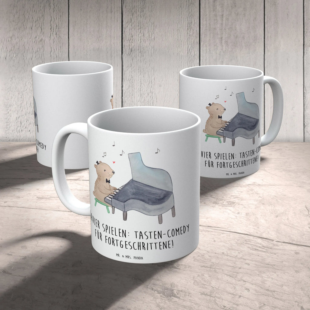 Tasse Klavier Tasten Teetasse, Geschenktasse, Porzellantasse, Keramiktasse, Kaffeetasse, Bürotasse, Tasse mit Motiven, Tasse mit Zitaten, Tasse, Instrumente, Geschenke Musiker, Musikliebhaber