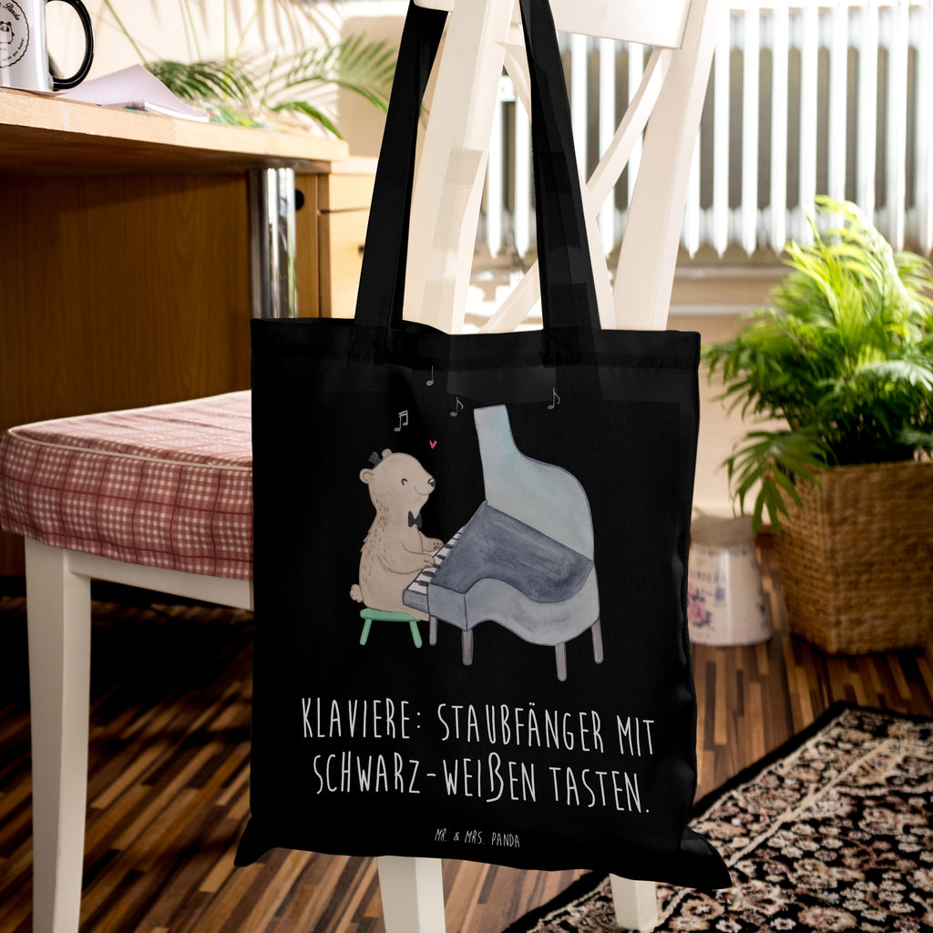 Tote bag Klaviere: Staubfänger mit schwarz-weißen Tasten. Beutel, Umhängetasche, Beuteltasche, Tragetasche, Schultertasche, Jutebeutel, Jutetasche, Strandtasche, Shopper, Laptoptasche, Tasche, Einkaufstüte, Stoffbeutel, Stofftasche, Einkaufstasche, Badetasche, Instrumente, Geschenke Musiker, Musikliebhaber