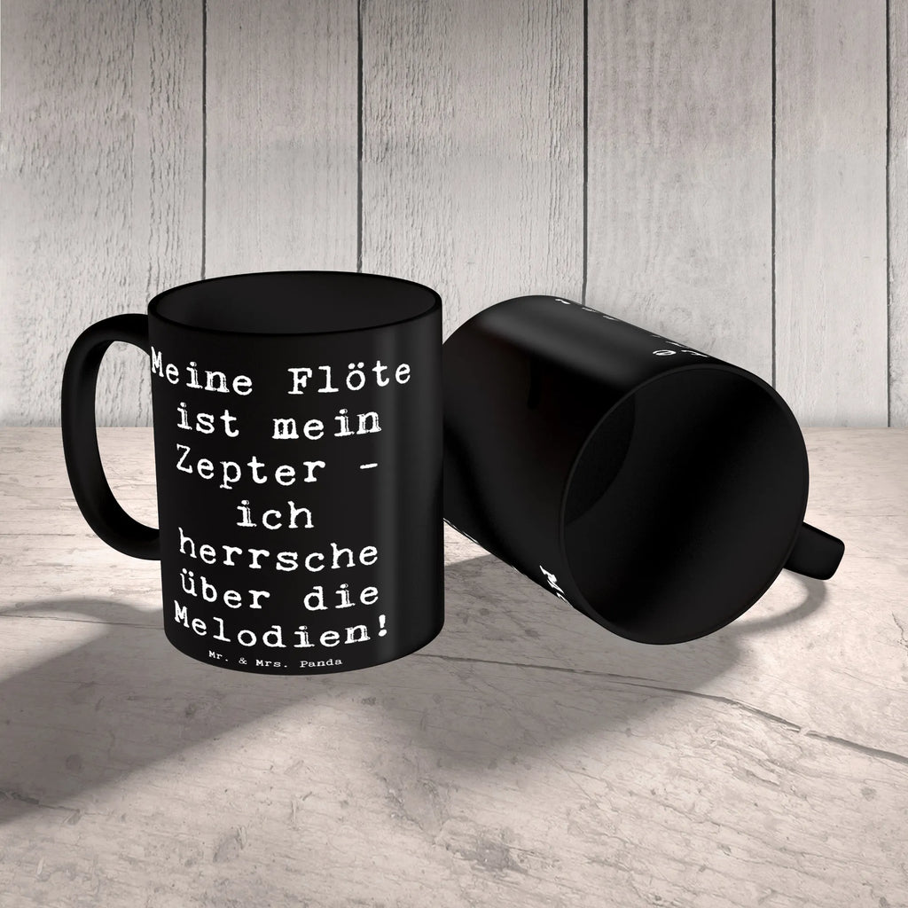 Tasse Spruch Flötenzauber Geschenktasse, Tasse, Porzellantasse, Tasse mit Motiven, Bürotasse, Keramiktasse, Kaffeetasse, Teetasse, Tasse mit Zitaten, Instrumente, Geschenke Musiker, Musikliebhaber
