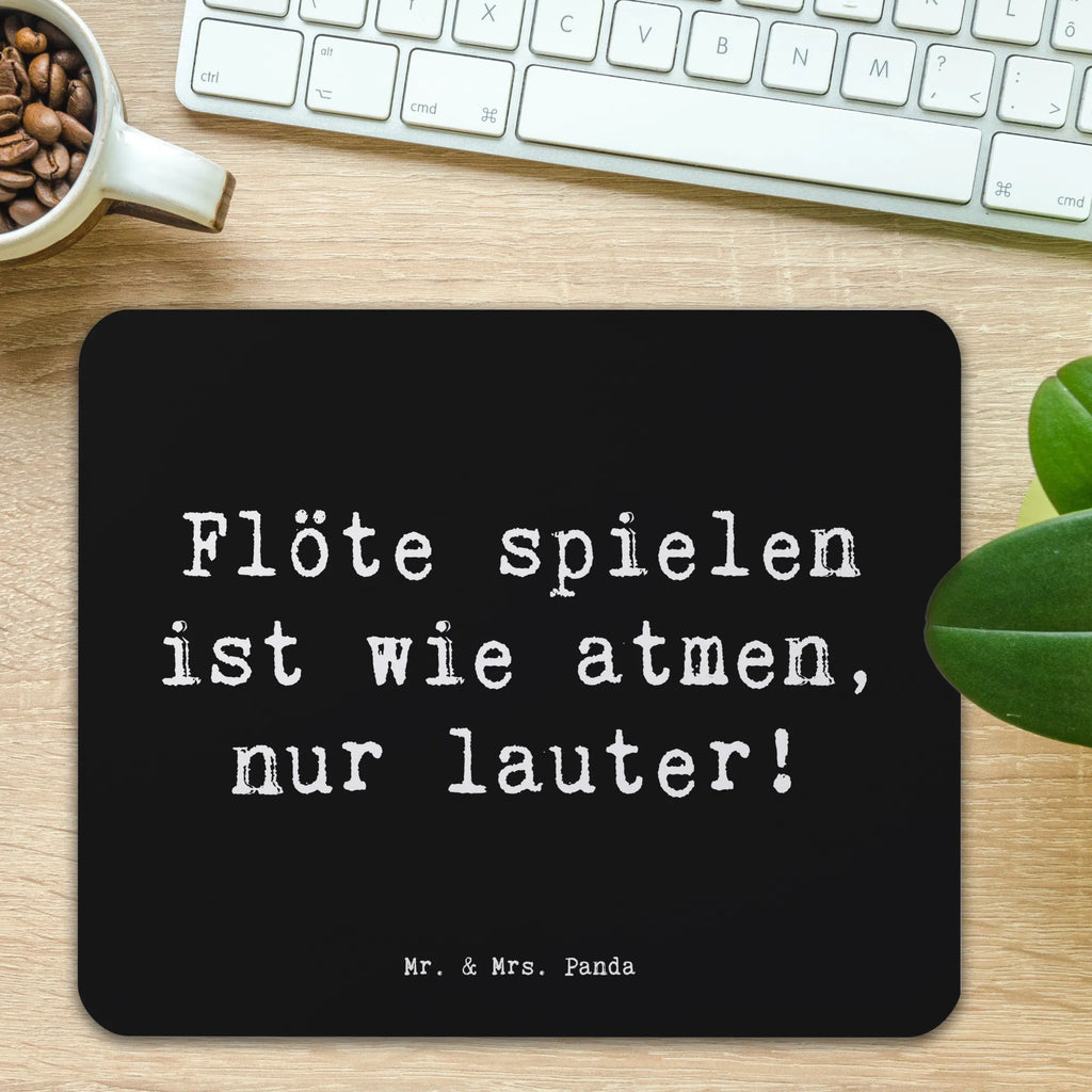 Mouse mat Saying Flöte spielen ist wie atmen, nur lauter! Mausunterlage, PC Zubehör, Arbeitszimmer, Mauspad Büro, Einzigartiges Mauspad, Computer zubehör, Büroausstattung, Mauspad, Designer Mauspad, Mousepad, Instrumente, Geschenke Musiker, Musikliebhaber