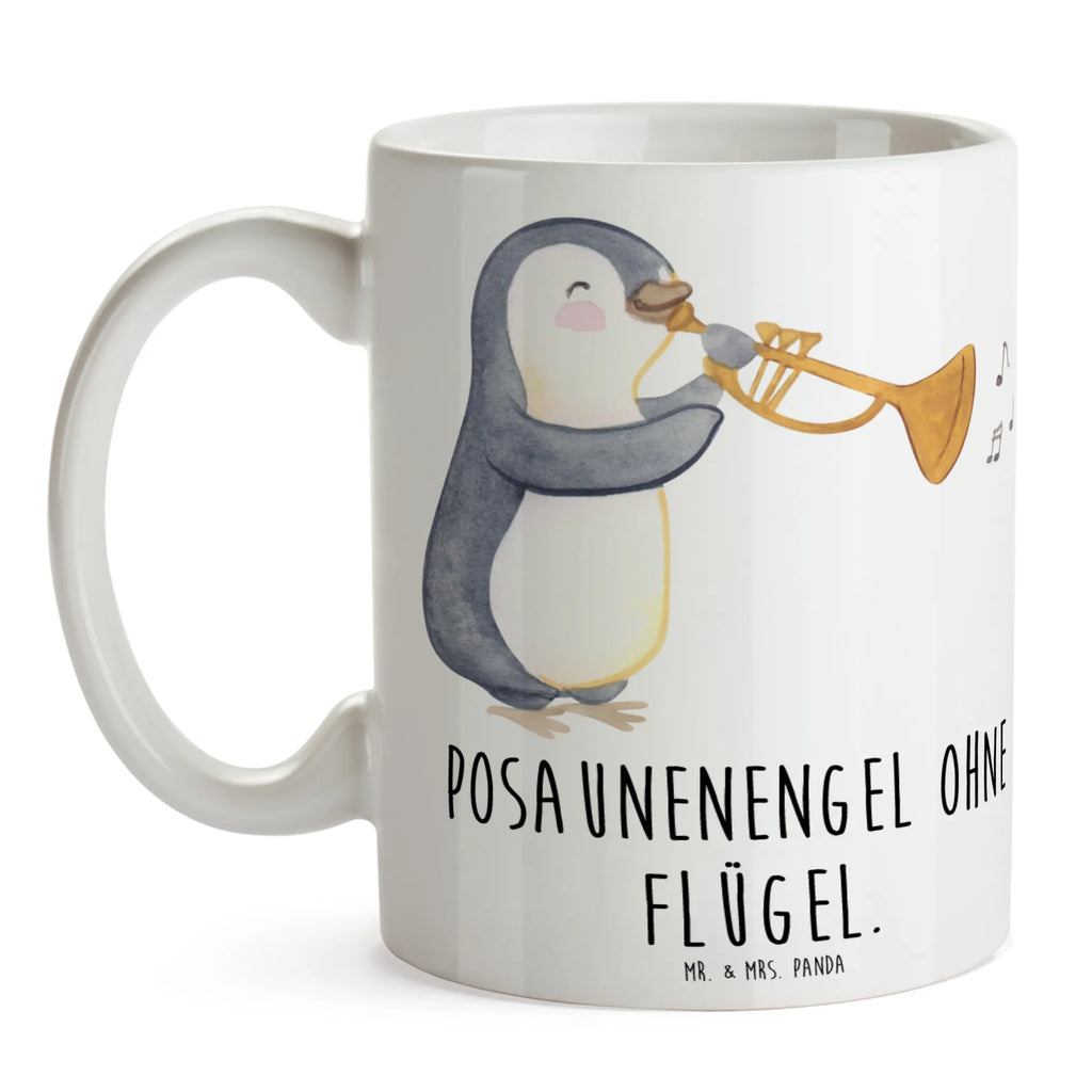 Tasse Engel Posaune Bürotasse, Geschenktasse, Keramiktasse, Tasse, Kaffeetasse, Porzellantasse, Tasse mit Motiven, Tasse mit Zitaten, Teetasse, Instrumente, Geschenke Musiker, Musikliebhaber