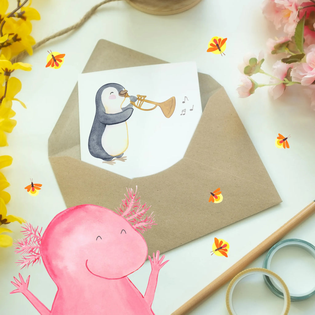 Grußkarte Engel Posaune Geburtstagskarte, Karte, Einladungskarte, Hochzeitskarte, Glückwunschkarte, Klappkarte, Ansichtskarten, Grußkarte, Instrumente, Geschenke Musiker, Musikliebhaber