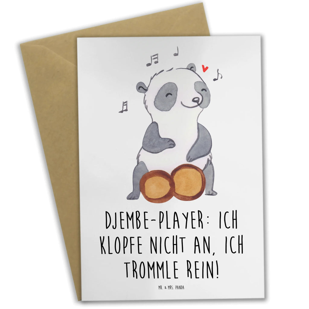 Greetings card Djembe-Player: Ich klopfe nicht an, ich trommle rein! Ansichtskarten, Grußkarte, Karte, Hochzeitskarte, Geburtstagskarte, Glückwunschkarte, Klappkarte, Einladungskarte, Instrumente, Geschenke Musiker, Musikliebhaber