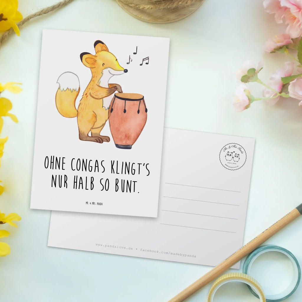 Postkarte Bunte Congas Dankeskarte, Einladung Geburtstag, Geburtstagskarte, Einladungskarte, Karte, Ansichtskarten, Grußkarte, Geschenkkarte, Postkarte, Ansichtskarte, Einladungskarten Geburtstag, Einladung, Instrumente, Geschenke Musiker, Musikliebhaber