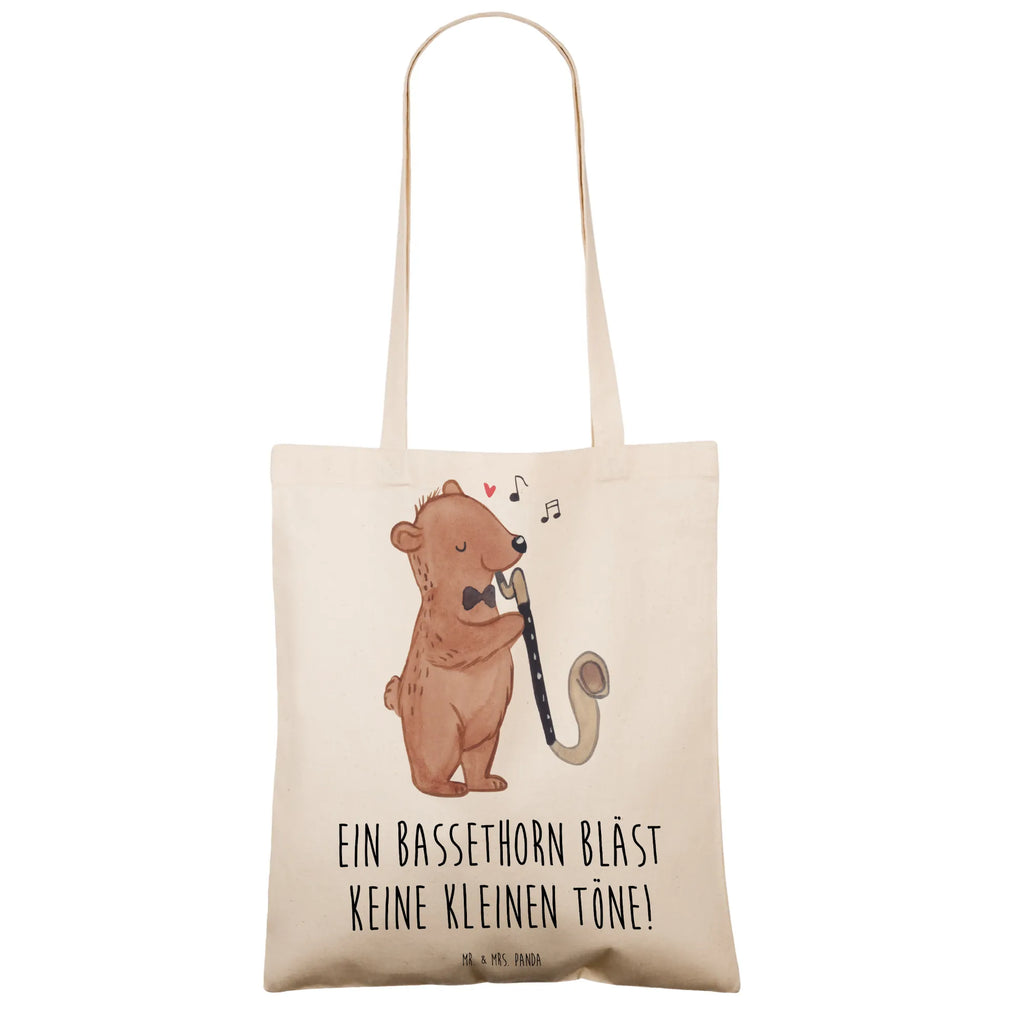Tragetasche Ein Bassethorn bläst keine kleinen Töne! Stofftasche, Tragetasche, Shopper, Laptoptasche, Tasche, Beuteltasche, Strandtasche, Beutel, Stoffbeutel, Jutetasche, Umhängetasche, Badetasche, Jutebeutel, Schultertasche, Einkaufstüte, Einkaufstasche, Instrumente, Geschenke Musiker, Musikliebhaber