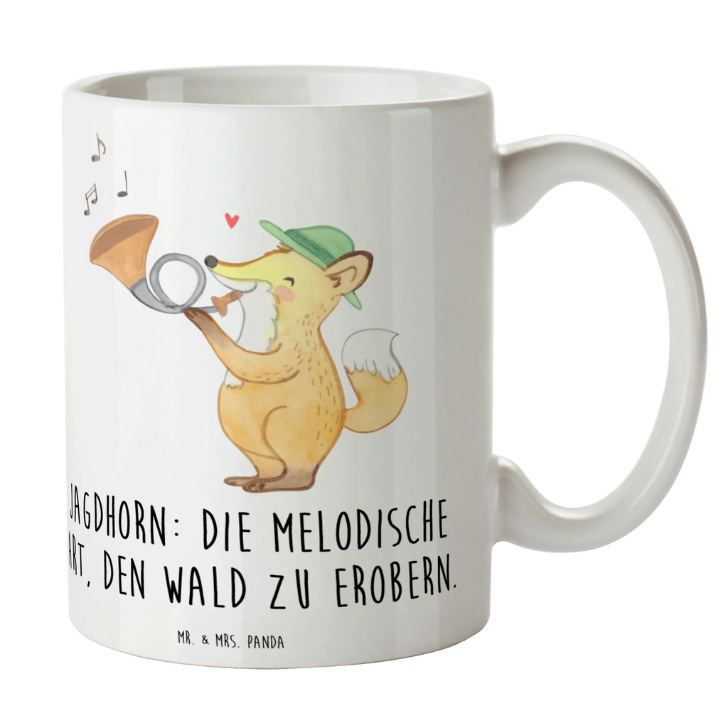 Tasse Jagdhorn Magie Tasse, Keramiktasse, Geschenktasse, Tasse mit Zitaten, Porzellantasse, Bürotasse, Kaffeetasse, Tasse mit Motiven, Teetasse, Instrumente, Geschenke Musiker, Musikliebhaber