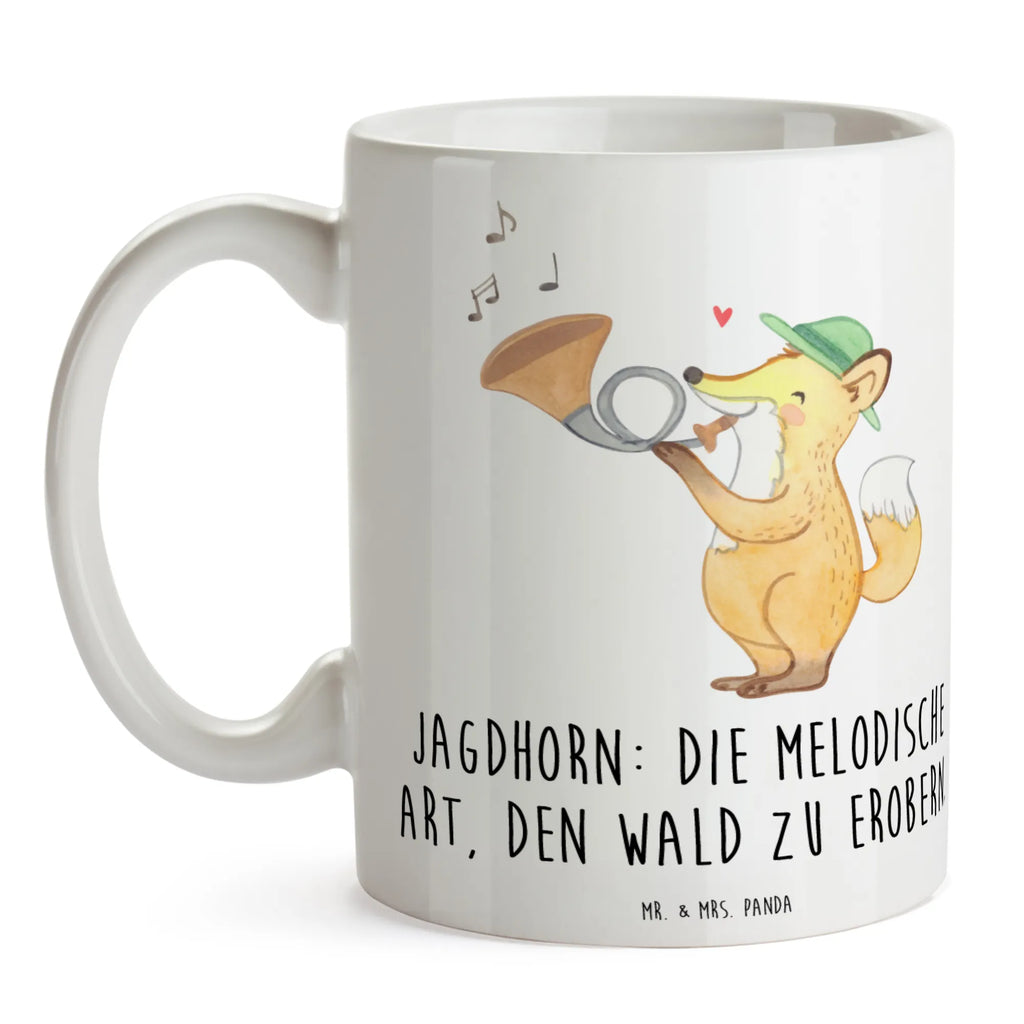 Tasse Jagdhorn Magie Tasse, Keramiktasse, Geschenktasse, Tasse mit Zitaten, Porzellantasse, Bürotasse, Kaffeetasse, Tasse mit Motiven, Teetasse, Instrumente, Geschenke Musiker, Musikliebhaber