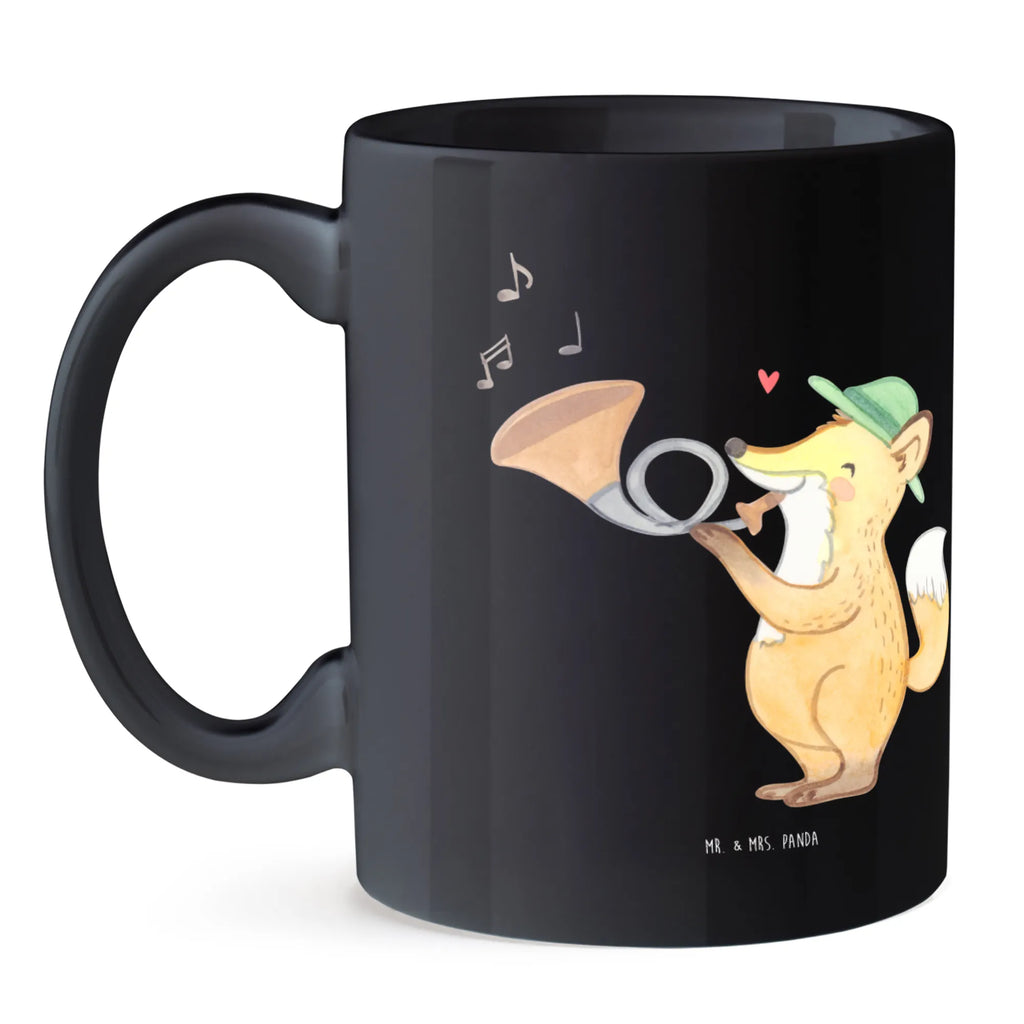 Tasse Jagdhorn Magie Tasse, Keramiktasse, Geschenktasse, Tasse mit Zitaten, Porzellantasse, Bürotasse, Kaffeetasse, Tasse mit Motiven, Teetasse, Instrumente, Geschenke Musiker, Musikliebhaber