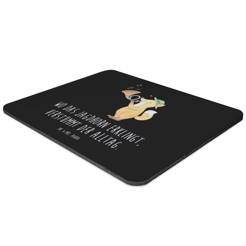 Mouse mat Wo das Jagdhorn erklingt, verstummt der Alltag. Büroausstattung, Mousepad, Mausunterlage, Computer zubehör, PC Zubehör, Mauspad, Mauspad Büro, Designer Mauspad, Arbeitszimmer, Einzigartiges Mauspad, Instrumente, Geschenke Musiker, Musikliebhaber
