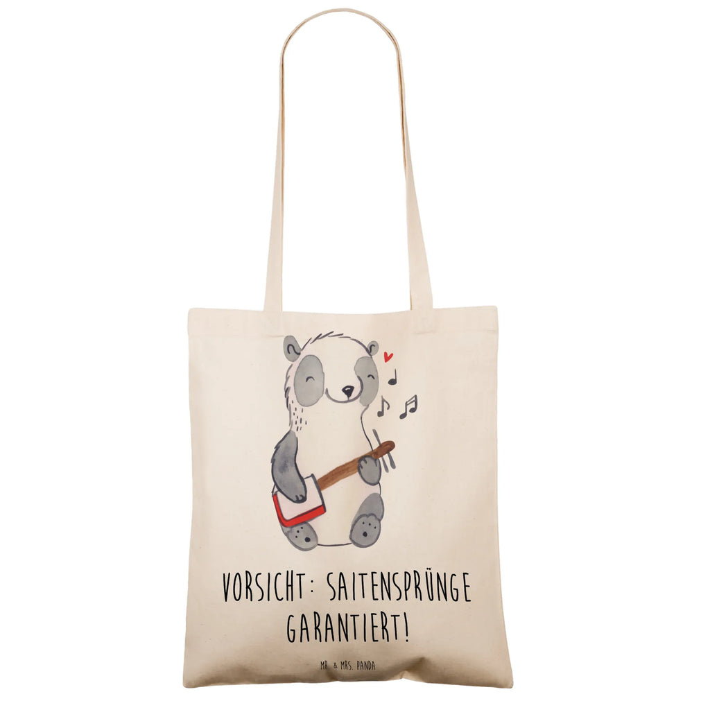 Tote bag Vorsicht: Saitensprünge garantiert! Jutebeutel, Einkaufstasche, Umhängetasche, Einkaufstüte, Tragetasche, Badetasche, Jutetasche, Laptoptasche, Beutel, Stoffbeutel, Stofftasche, Beuteltasche, Schultertasche, Shopper, Strandtasche, Tasche, Instrumente, Geschenke Musiker, Musikliebhaber