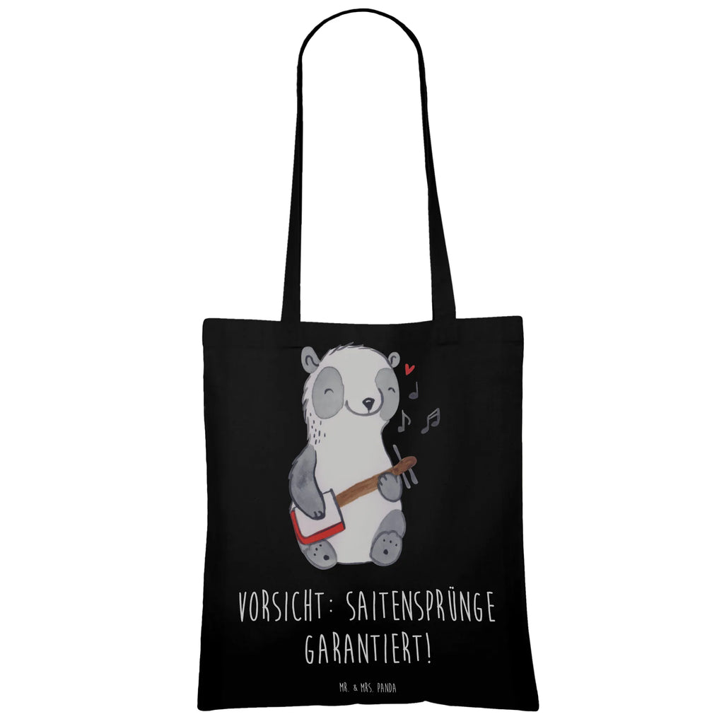 Tote bag Vorsicht: Saitensprünge garantiert! Jutebeutel, Einkaufstasche, Umhängetasche, Einkaufstüte, Tragetasche, Badetasche, Jutetasche, Laptoptasche, Beutel, Stoffbeutel, Stofftasche, Beuteltasche, Schultertasche, Shopper, Strandtasche, Tasche, Instrumente, Geschenke Musiker, Musikliebhaber