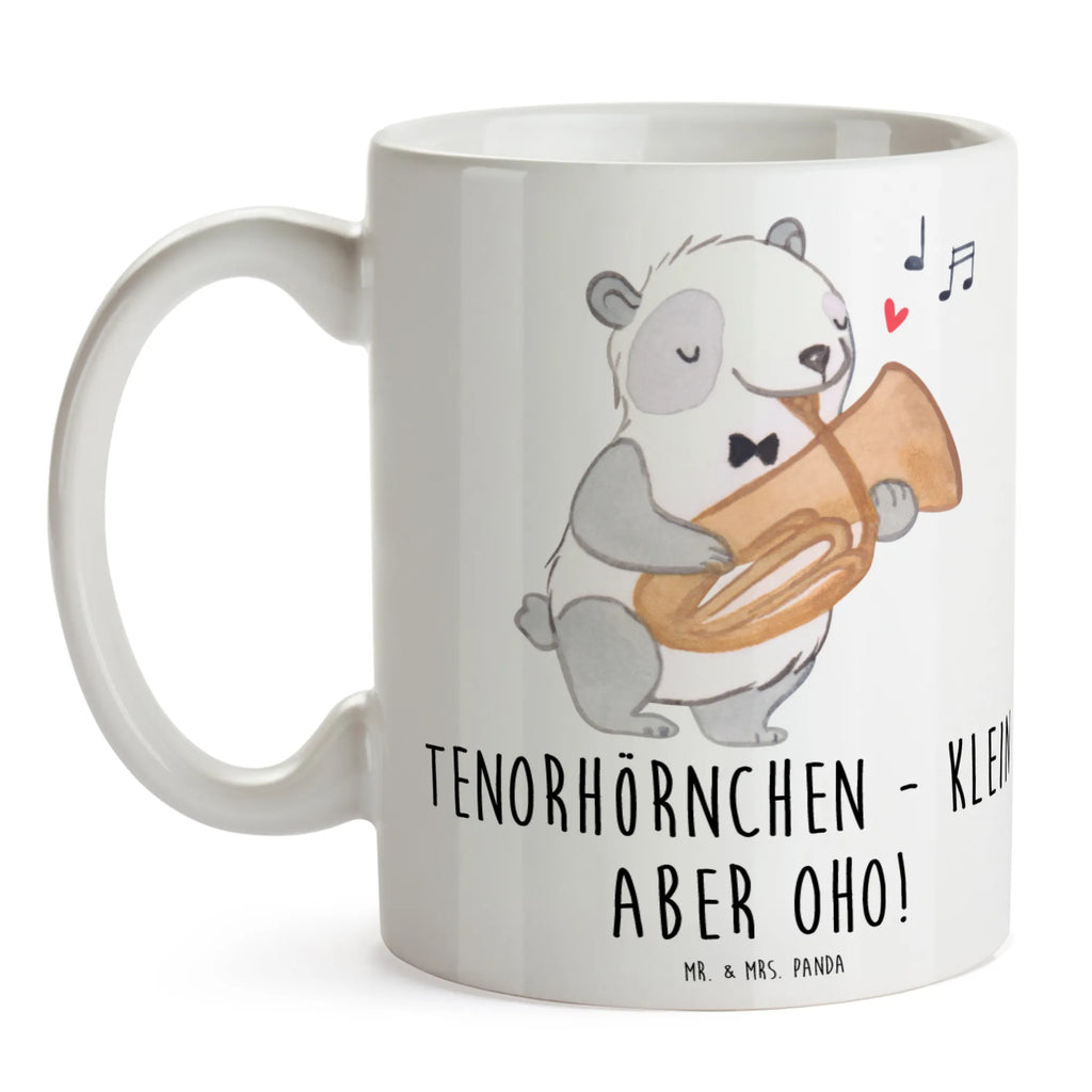 Mug Tenorhörnchen - klein aber oho! Tasse mit Zitaten, Keramiktasse, Teetasse, Bürotasse, Kaffeetasse, Porzellantasse, Geschenktasse, Tasse, Tasse mit Motiven, Instrumente, Geschenke Musiker, Musikliebhaber