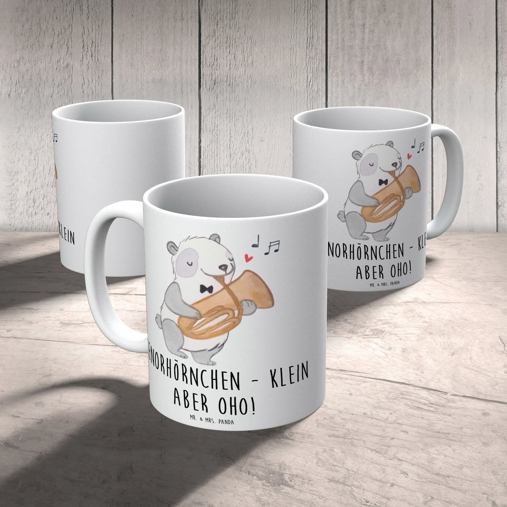 Mug Tenorhörnchen - klein aber oho! Tasse mit Zitaten, Keramiktasse, Teetasse, Bürotasse, Kaffeetasse, Porzellantasse, Geschenktasse, Tasse, Tasse mit Motiven, Instrumente, Geschenke Musiker, Musikliebhaber