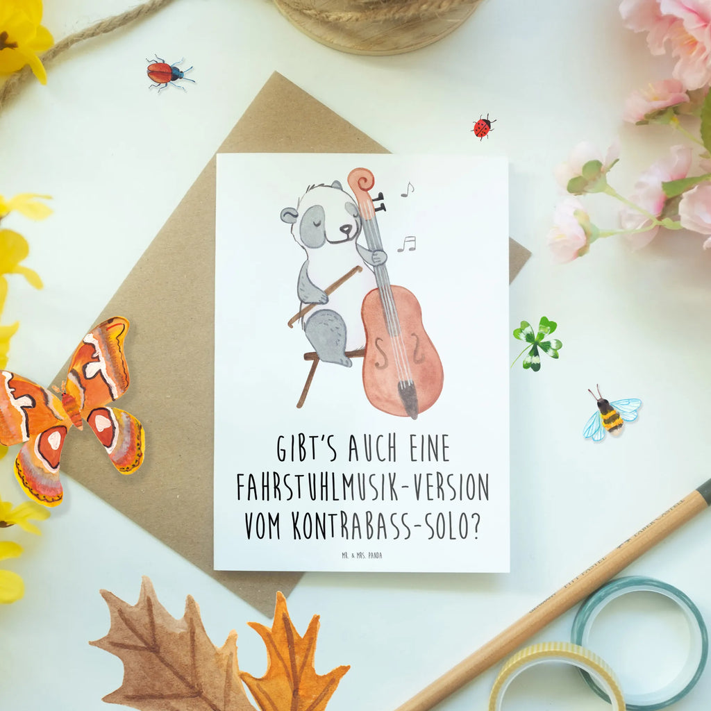 Greetings card Gibt's auch eine Fahrstuhlmusik-Version vom Kontrabass-Solo? Hochzeitskarte, Ansichtskarten, Einladungskarte, Klappkarte, Glückwunschkarte, Geburtstagskarte, Grußkarte, Karte, Instrumente, Geschenke Musiker, Musikliebhaber