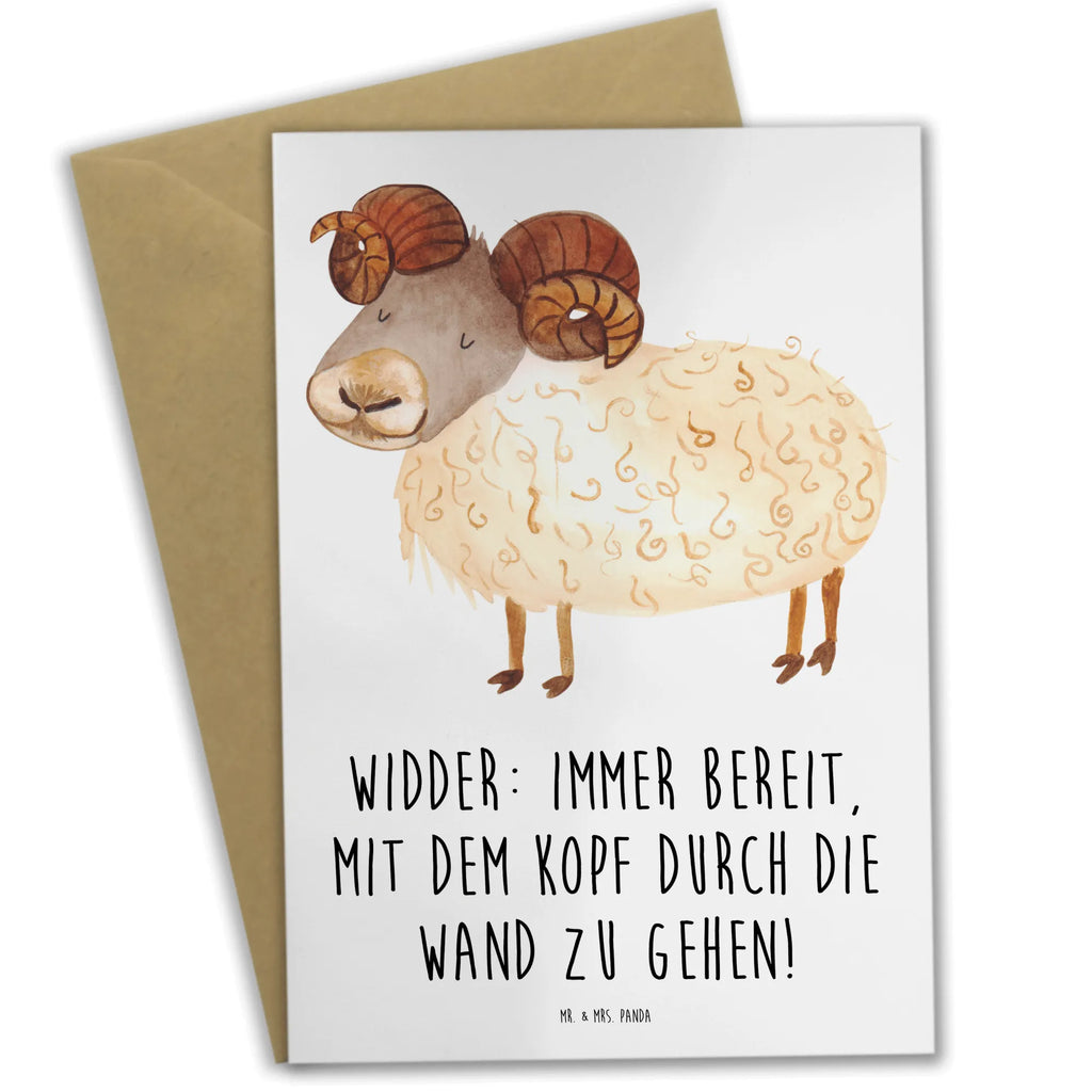 Grußkarte Widder Power Klappkarte, Einladungskarte, Glückwunschkarte, Grußkarte, Ansichtskarten, Hochzeitskarte, Karte, Geburtstagskarte, Tierkreiszeichen, Sternzeichen, Horoskop, Astrologie, Aszendent