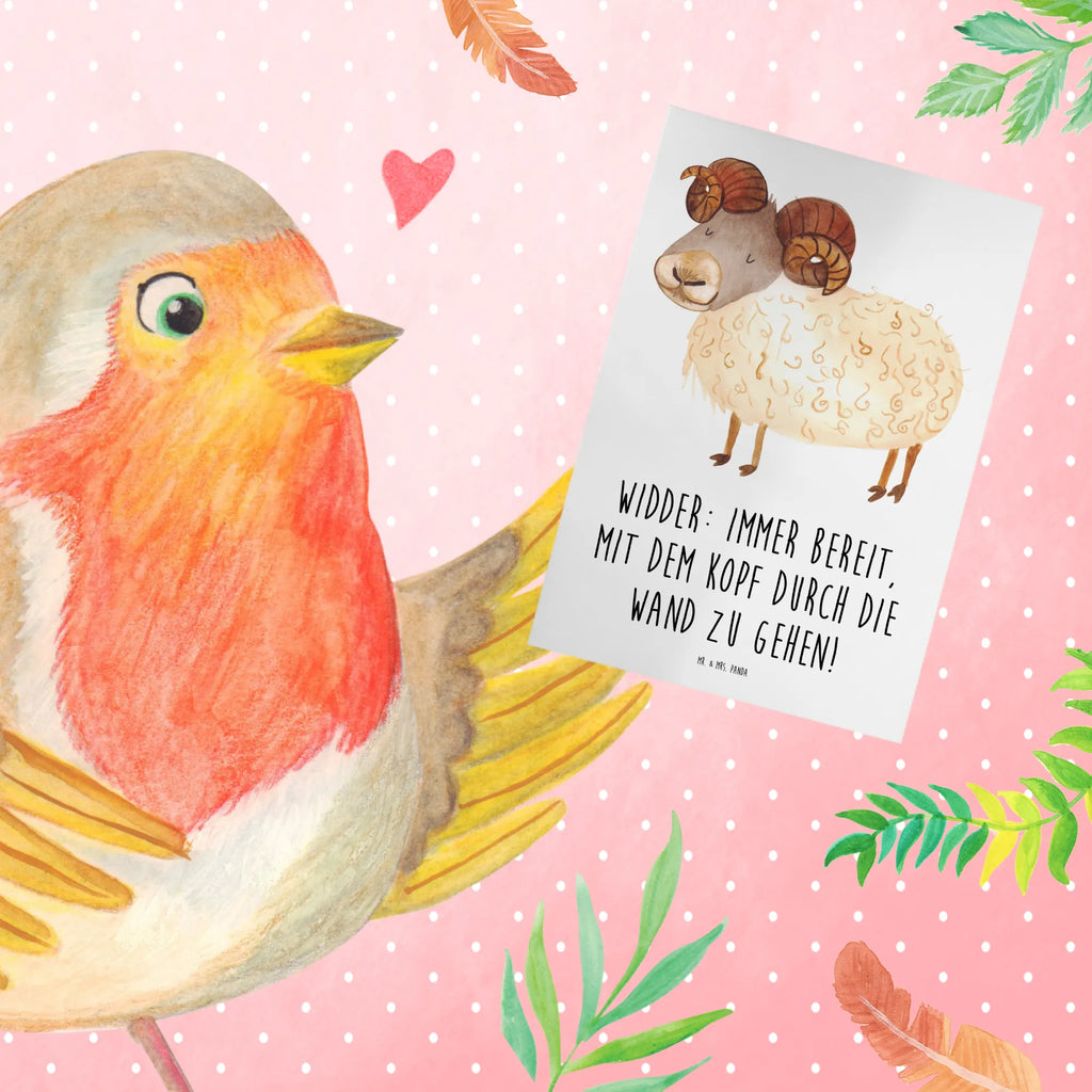 Grußkarte Widder Power Klappkarte, Einladungskarte, Glückwunschkarte, Grußkarte, Ansichtskarten, Hochzeitskarte, Karte, Geburtstagskarte, Tierkreiszeichen, Sternzeichen, Horoskop, Astrologie, Aszendent