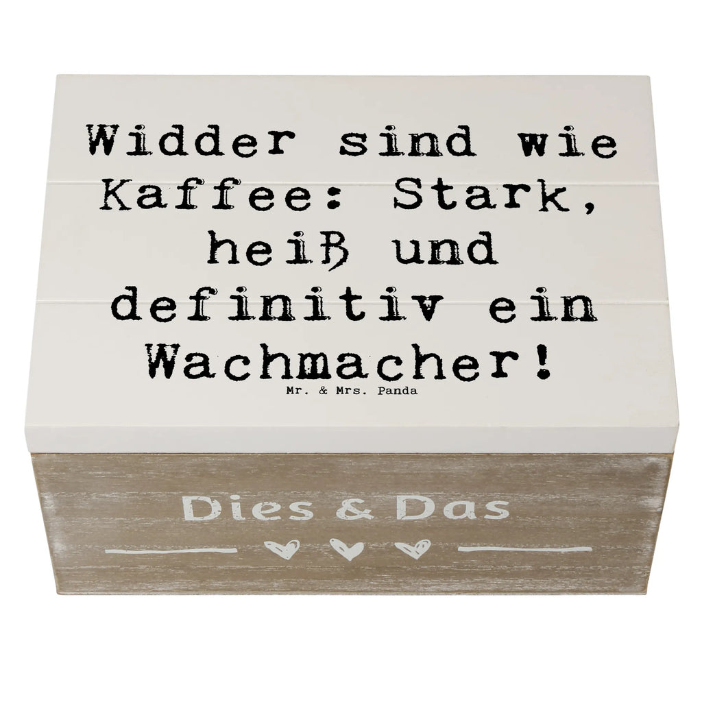 Wooden chest Saying Widder sind wie Kaffee: Stark, heiß und definitiv ein Wachmacher! Kiste, Schatulle, Geschenkdose, Geschenkbox, Dekokiste, Schatzkiste, Aufbewahrungsbox, XXL, Erinnerungskiste, Holzkiste, Erinnerungsbox, Truhe, Tierkreiszeichen, Sternzeichen, Horoskop, Astrologie, Aszendent