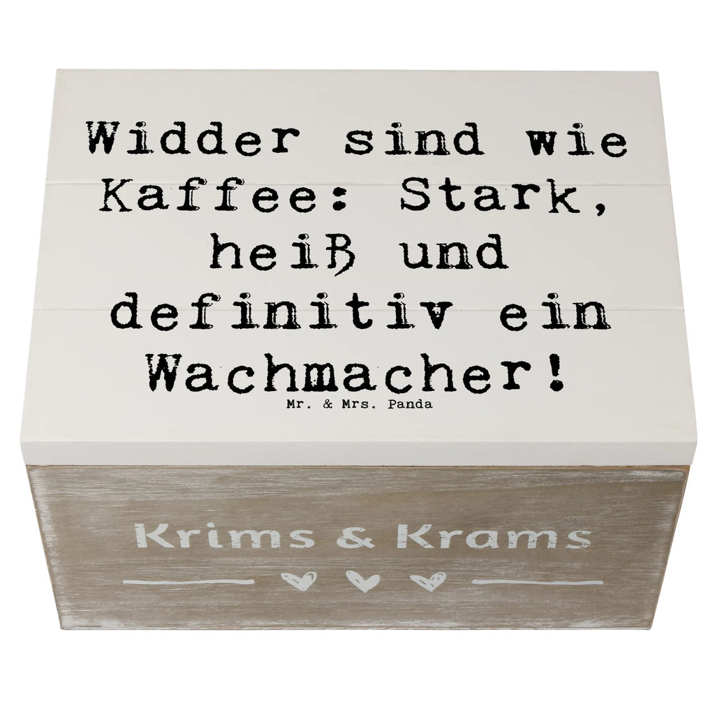 Wooden chest Saying Widder sind wie Kaffee: Stark, heiß und definitiv ein Wachmacher! Kiste, Schatulle, Geschenkdose, Geschenkbox, Dekokiste, Schatzkiste, Aufbewahrungsbox, XXL, Erinnerungskiste, Holzkiste, Erinnerungsbox, Truhe, Tierkreiszeichen, Sternzeichen, Horoskop, Astrologie, Aszendent