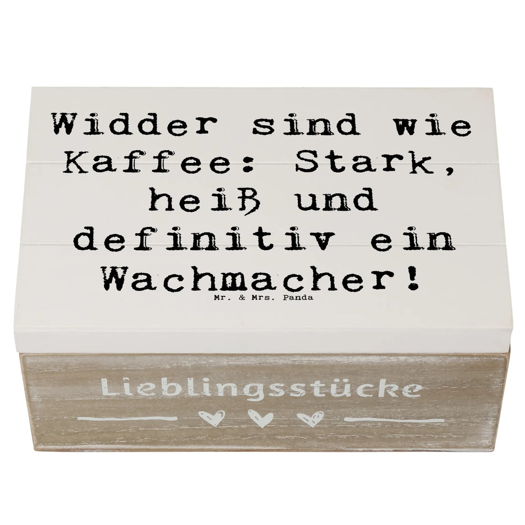 Wooden chest Saying Widder sind wie Kaffee: Stark, heiß und definitiv ein Wachmacher! Kiste, Schatulle, Geschenkdose, Geschenkbox, Dekokiste, Schatzkiste, Aufbewahrungsbox, XXL, Erinnerungskiste, Holzkiste, Erinnerungsbox, Truhe, Tierkreiszeichen, Sternzeichen, Horoskop, Astrologie, Aszendent